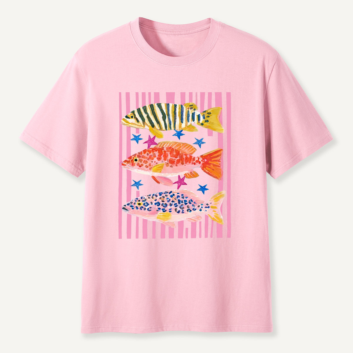 Striped Ocean Fish T-Shirt