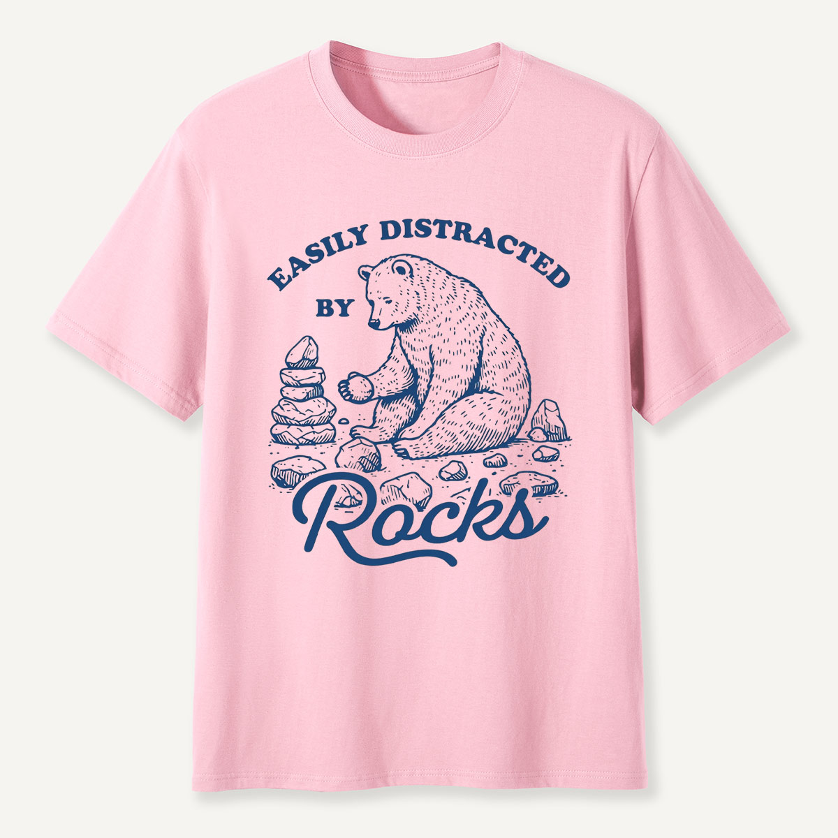Easily Distracted By Rocks Bear T-Shirt