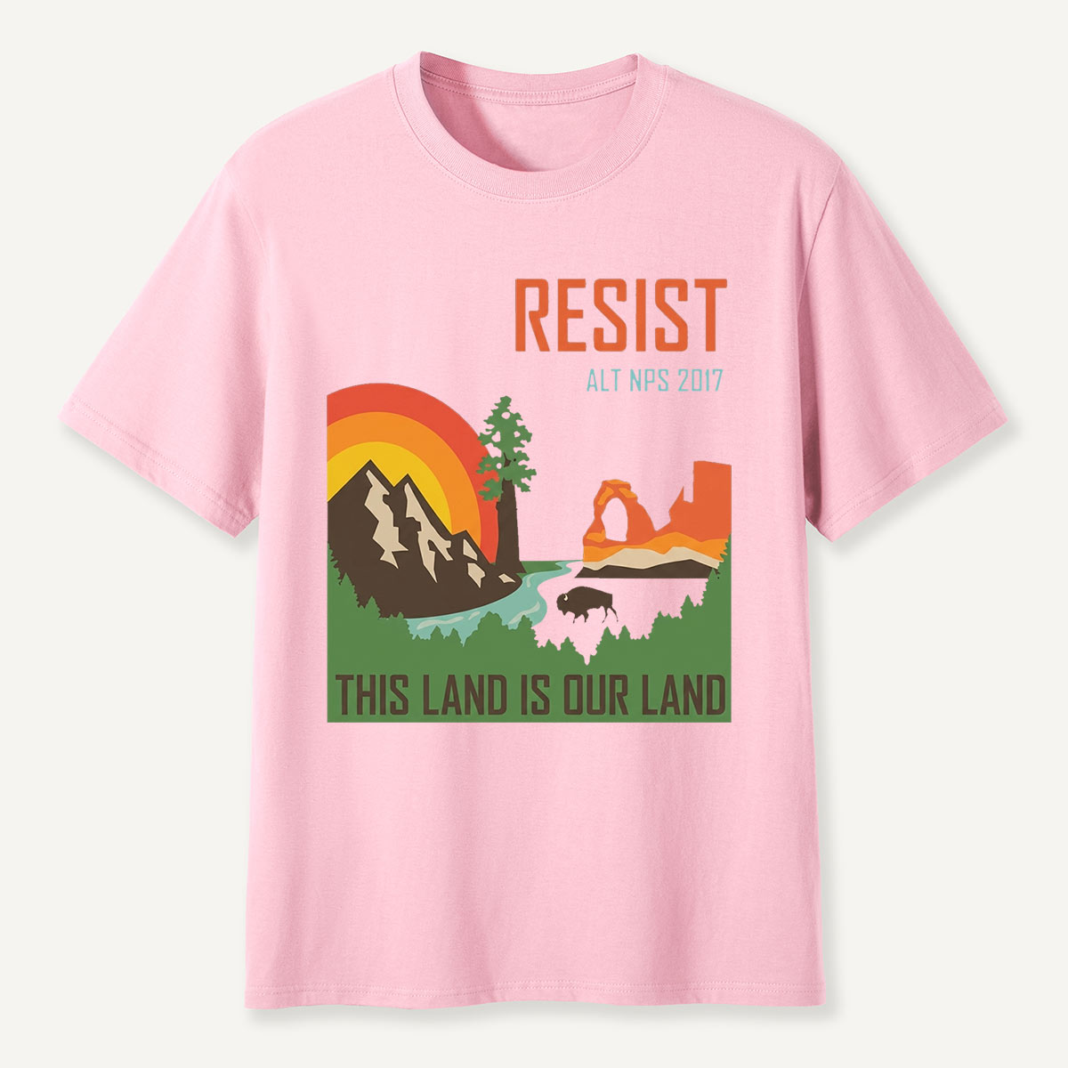 Retro Wilderness Landscape Mountain Adventure T-Shirt
