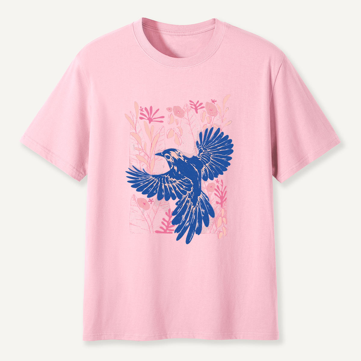 Vintage Blue Bird Botanical T-Shirt