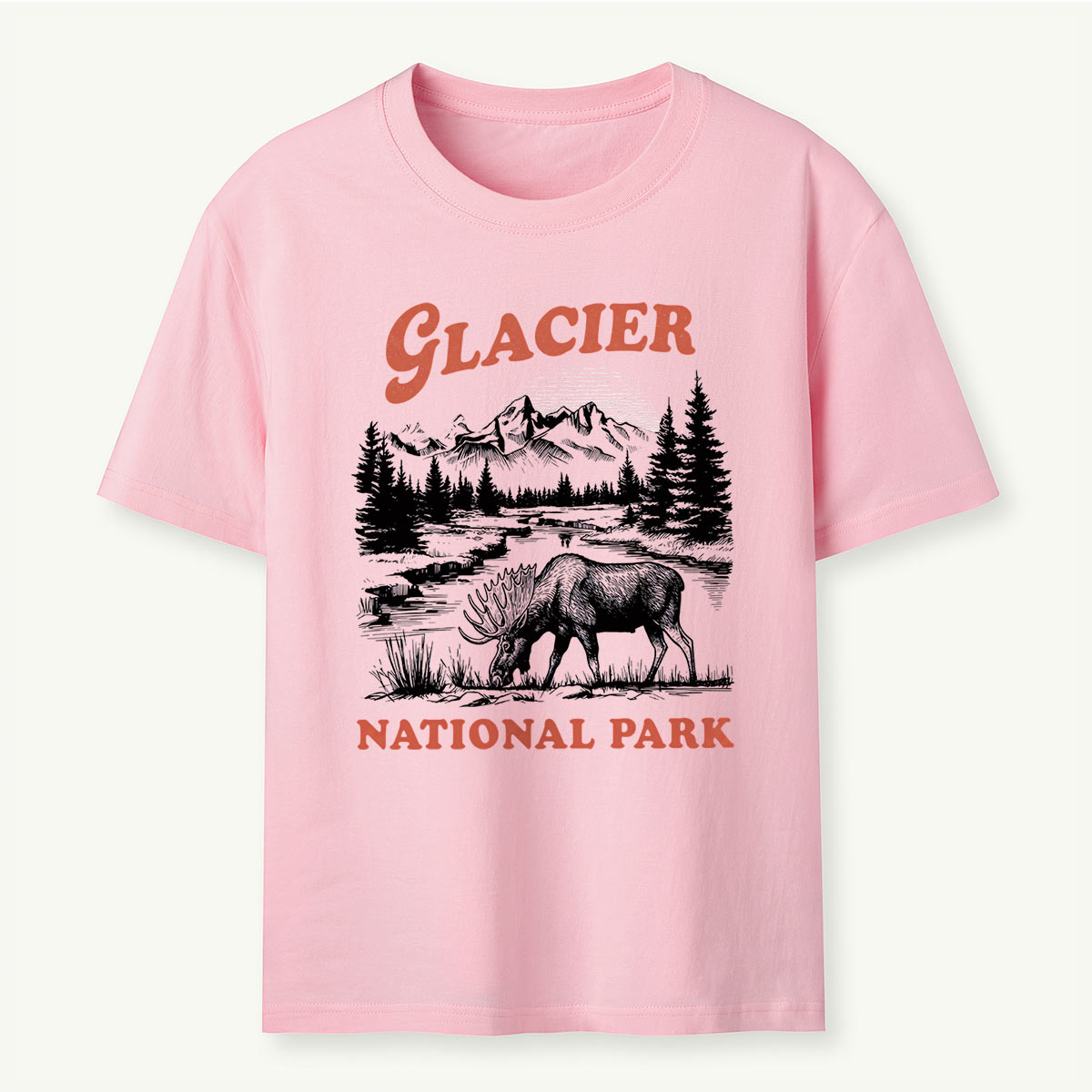Moose Wilderness Glacier National Park T-Shirt