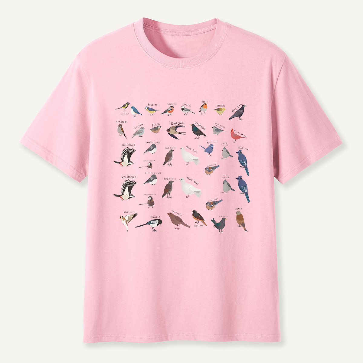 MDCTBYWY26071702Full Wrap Bird Species Guide T-Shirt