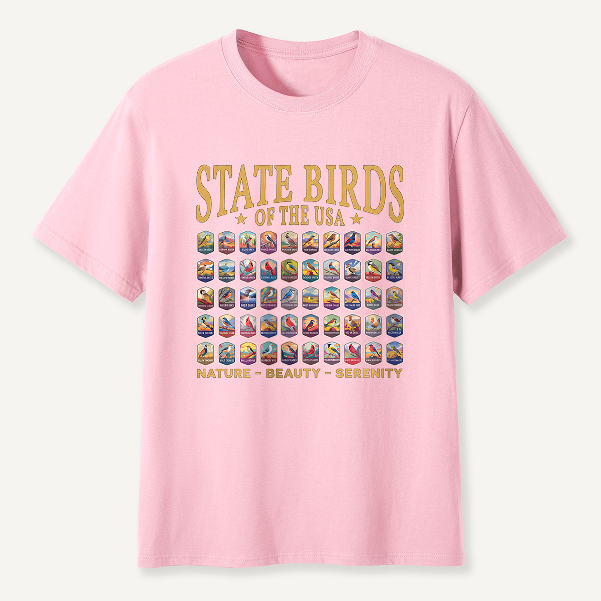 MDCTBYWY26071704State Birds of the USA T-Shirt