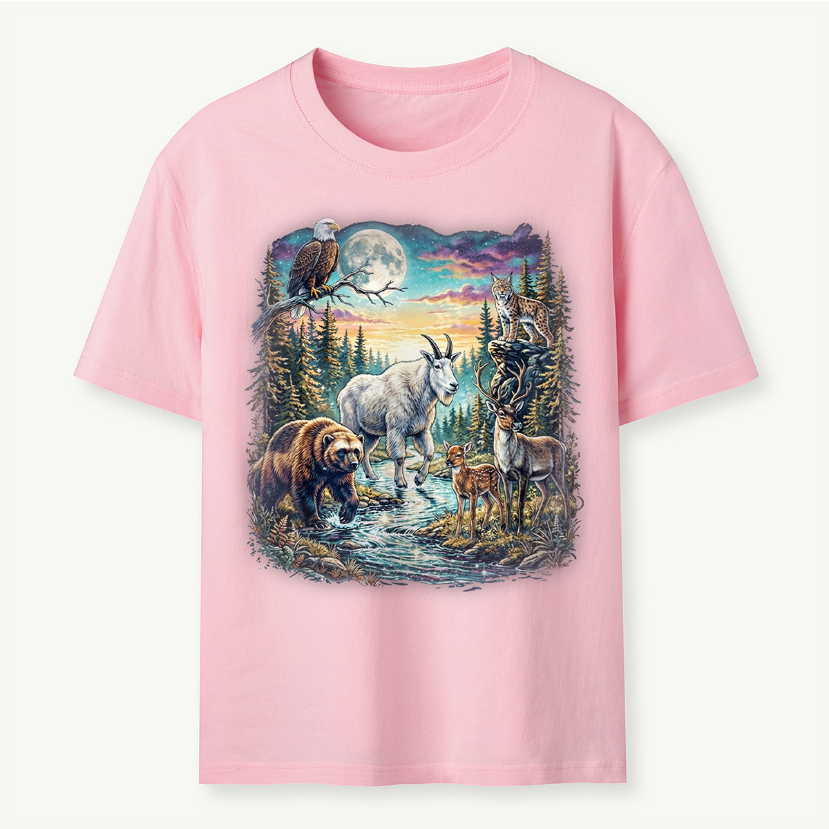 Vintage Moon Wildlife T‑Shirt