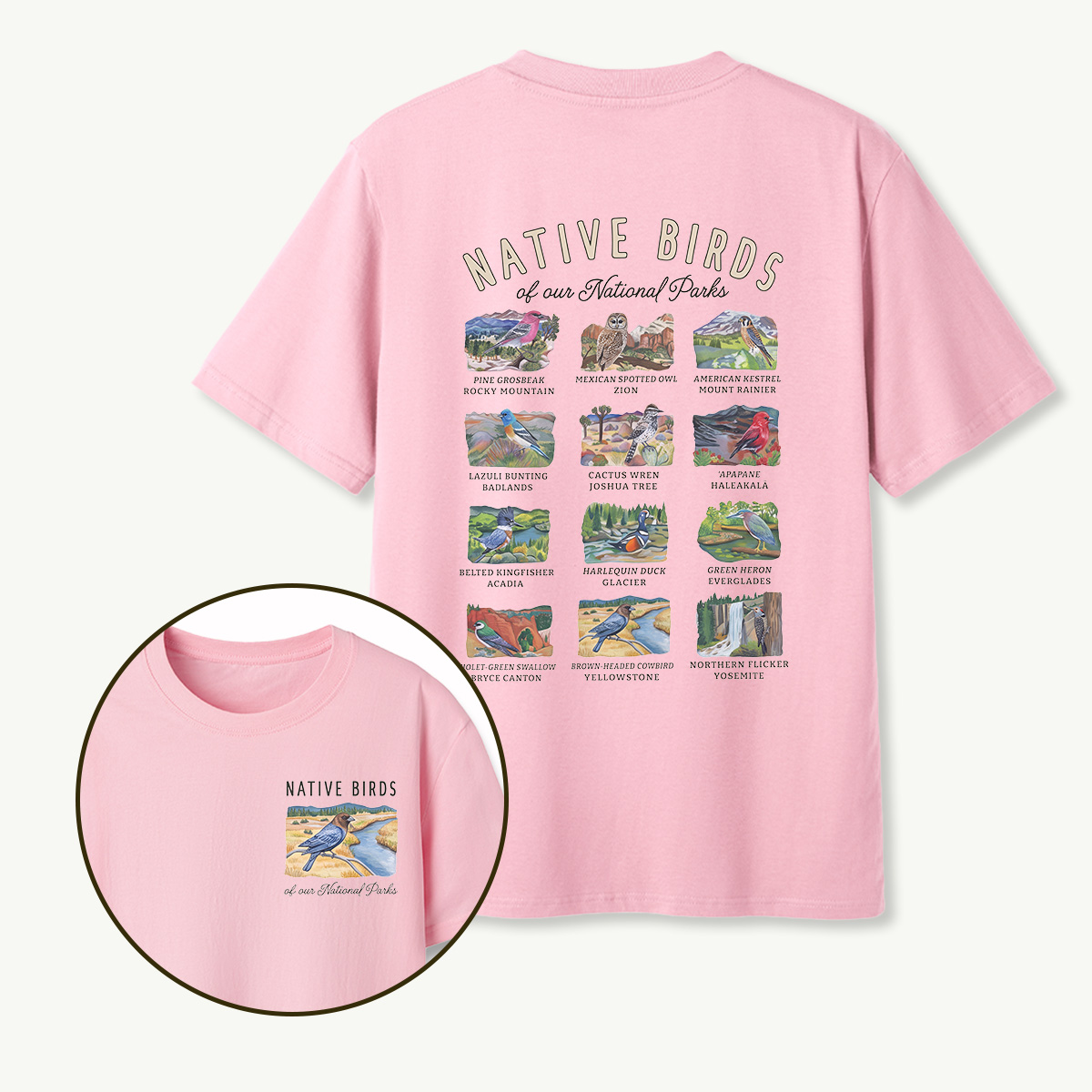 MDCTBYWY26072008 Native Birds of Our National Parks T-Shirt