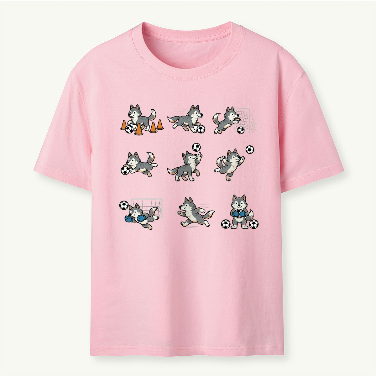Funny Wolf Soccer T‑Shirt