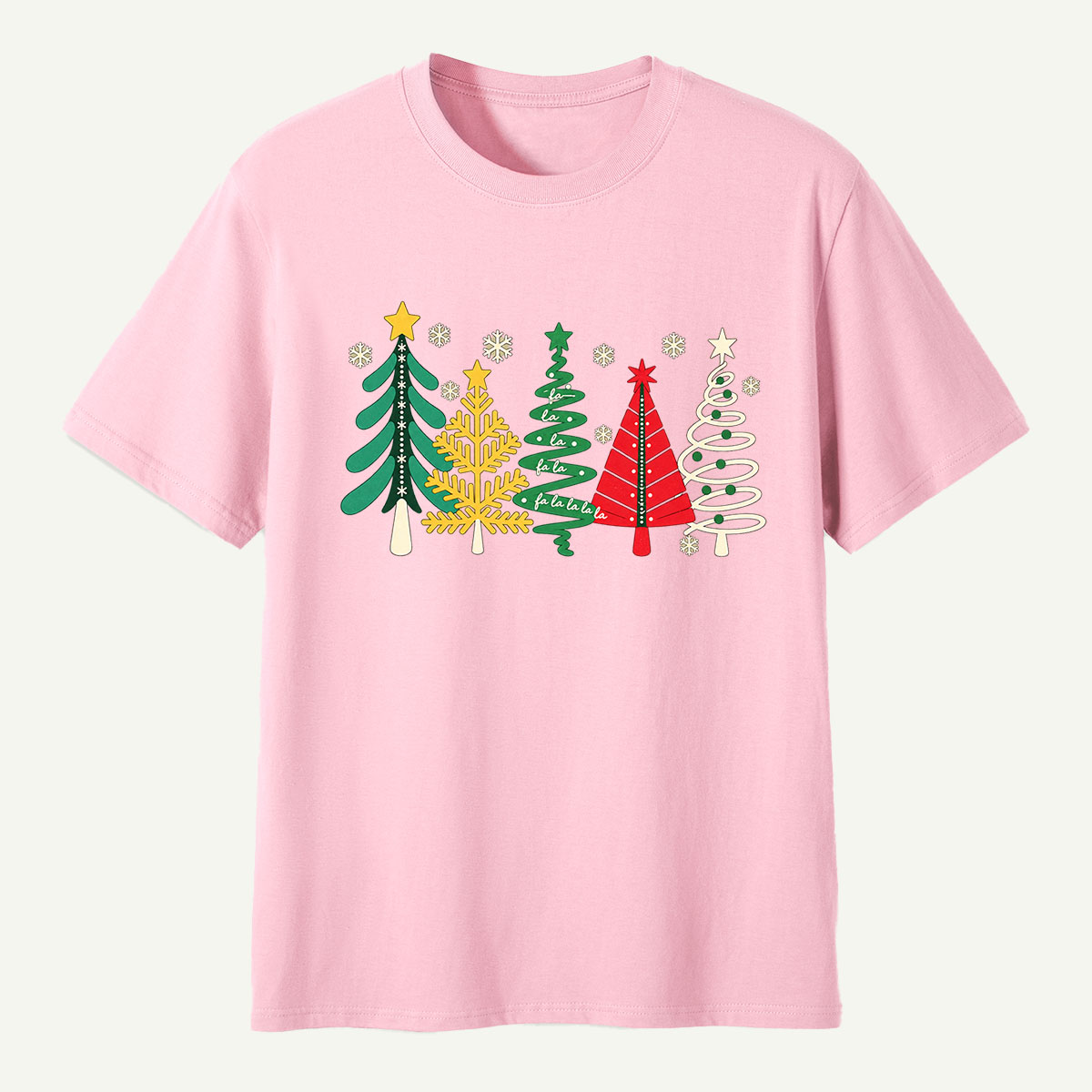 Retro Colorful Christmas Tree Collection T-Shirt