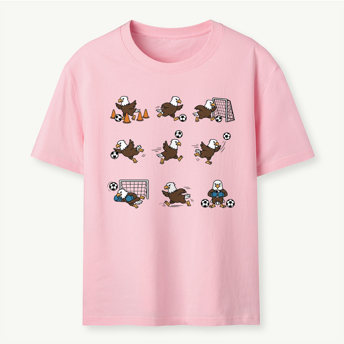 Funny Bald Eagle Soccer T‑Shirt