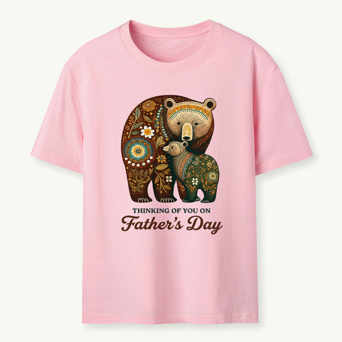 Father’s Day Bear Family Floral T-Shirt