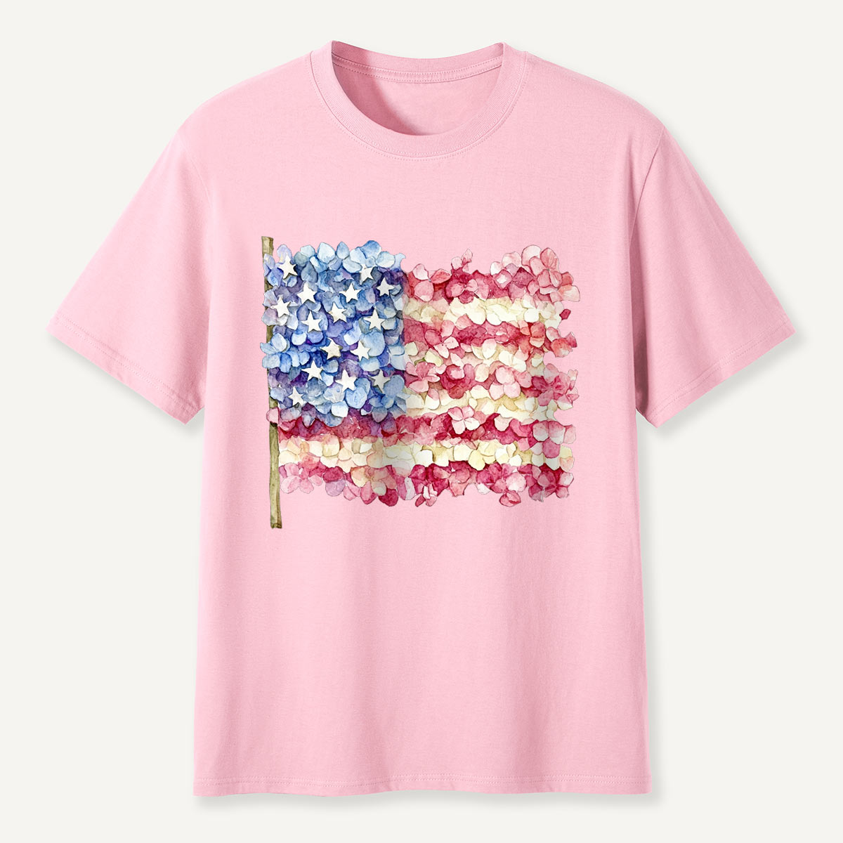 Floral American Flag T-Shirt