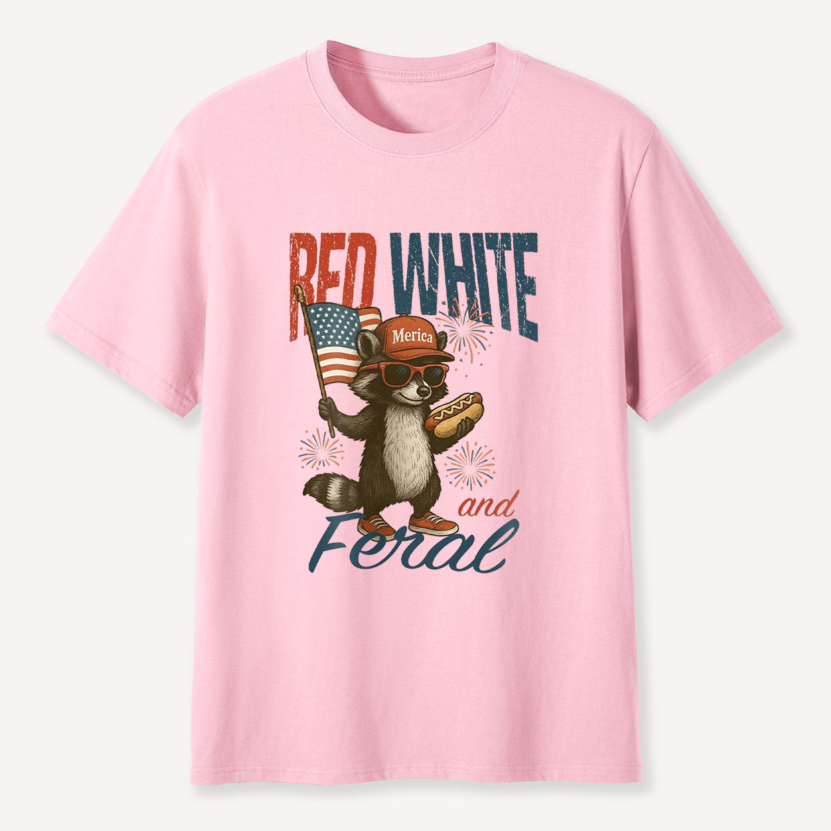America Flag Raccoon T-Shirt