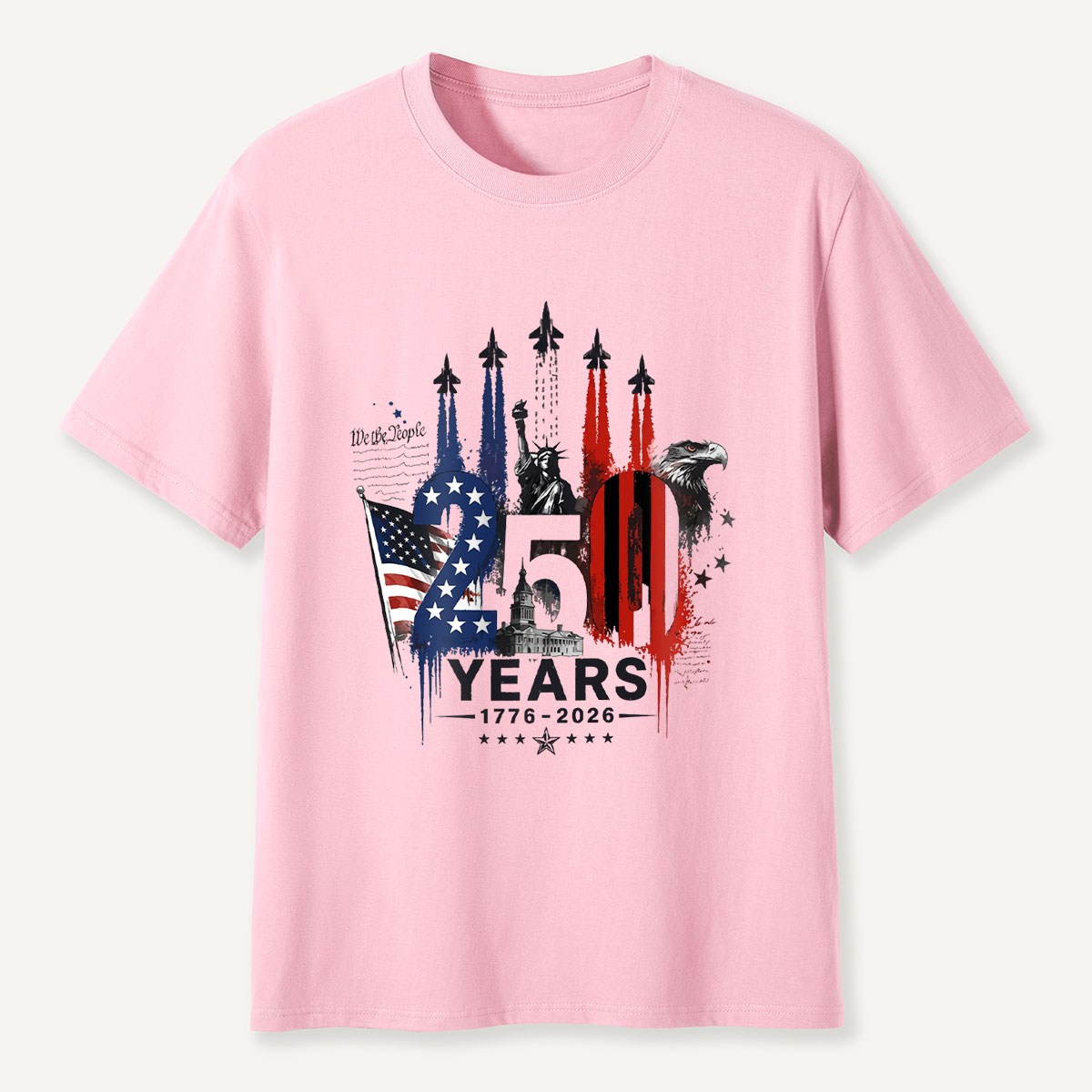 250 Years 1776‑2026 Statue of Liberty Eagle Flag T‑Shirt