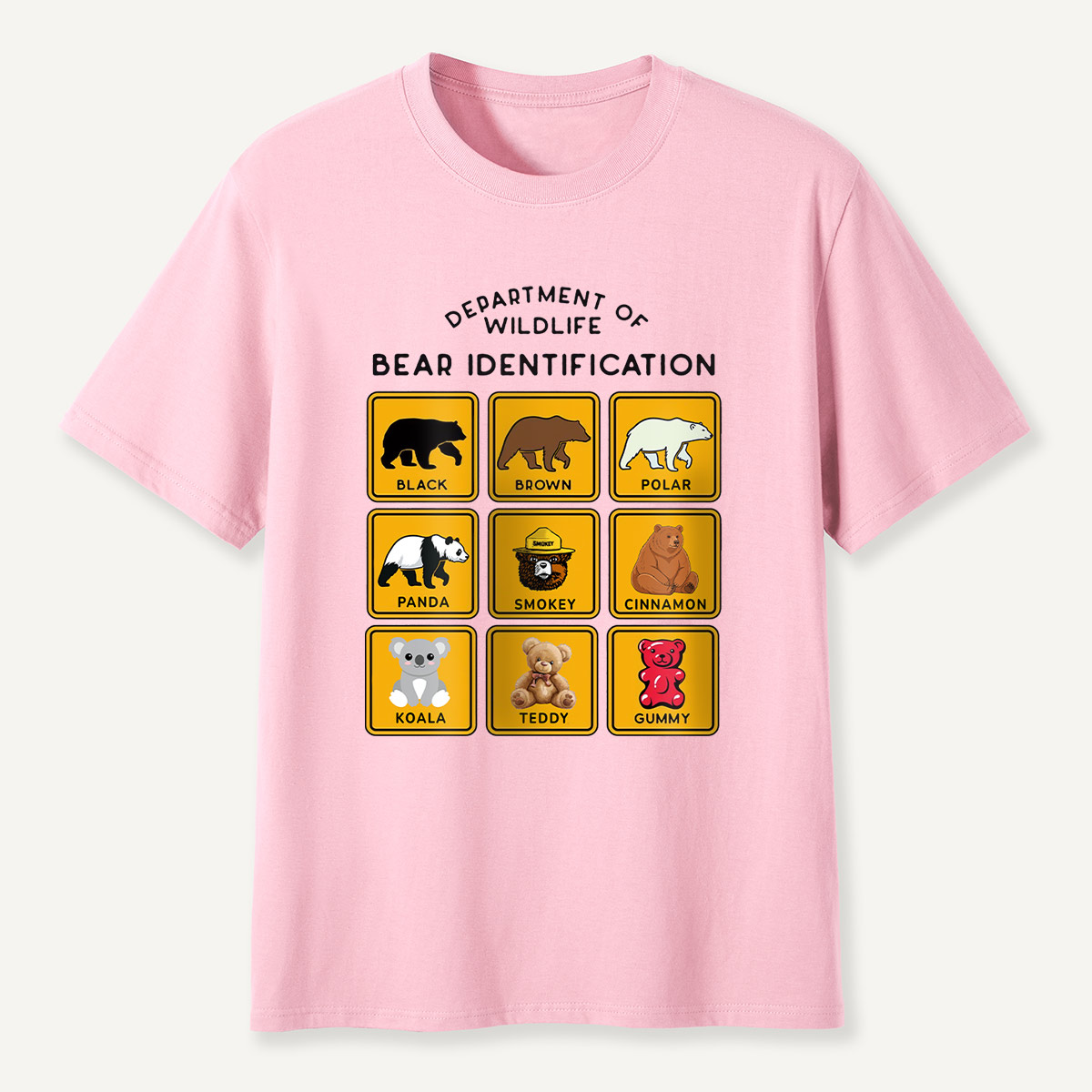 Department of Wildlife Bear Identification Grid T-Shirt