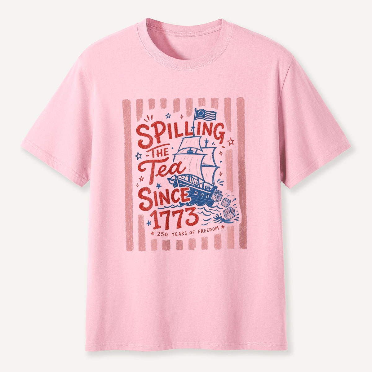 Striped Spilling The Tea Since 1773 T-Shirt