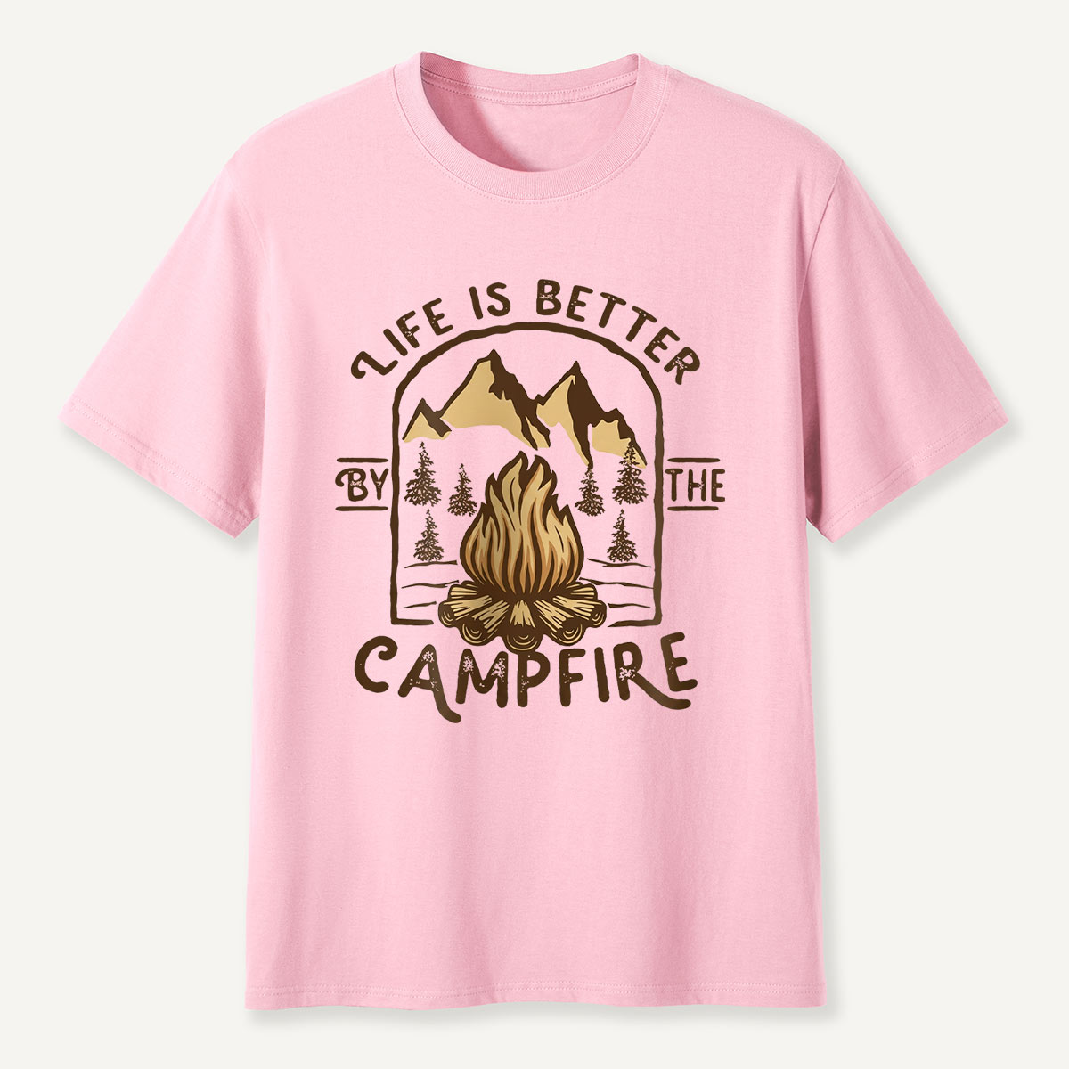 Life Is Better by the Campfire Mountain Camp T-Shirt