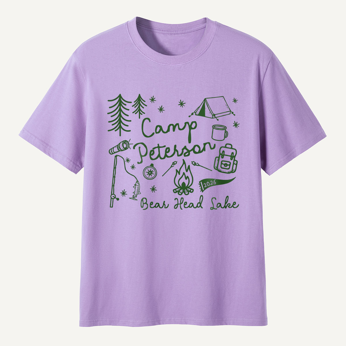 Camp Style Bear Head Lake Camping T-Shirt