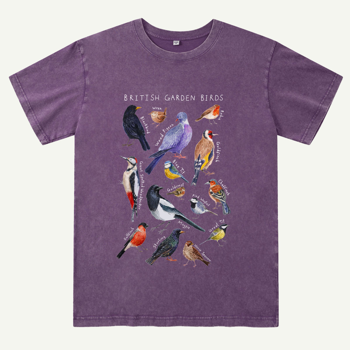 Botanical Garden Birds Wildlife Birdwatching Washed T-Shirt