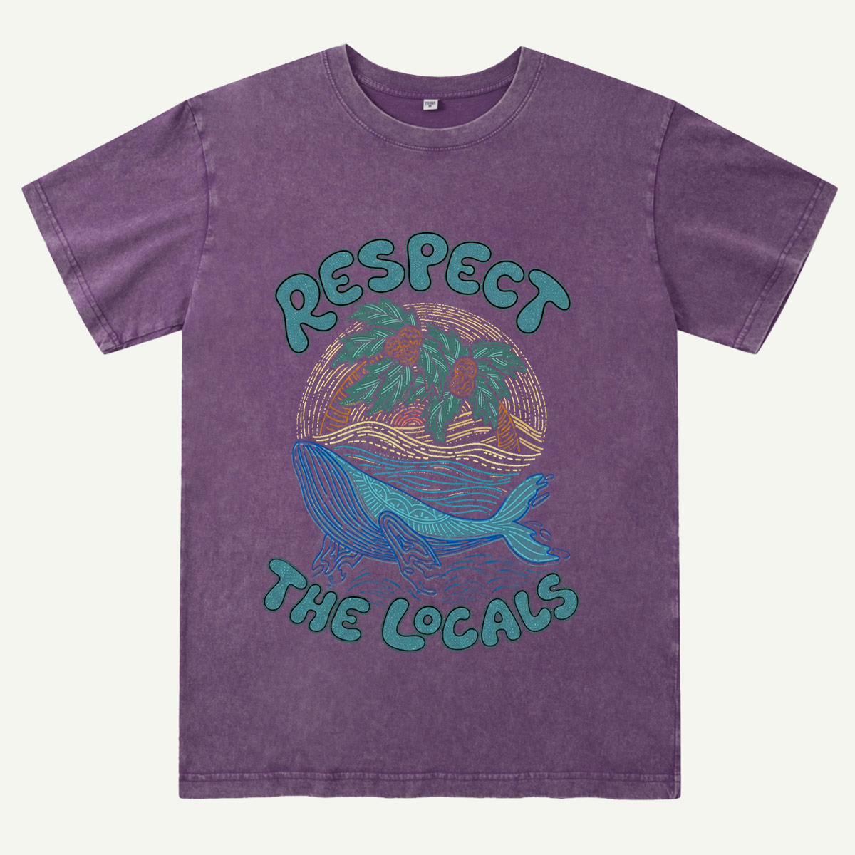 Respect the Ocean Whale Washed T-Shirt