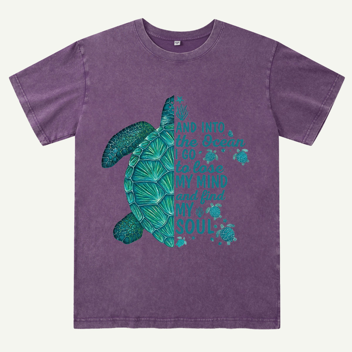 Sea Turtle Ocean Quote Washed T-Shirt