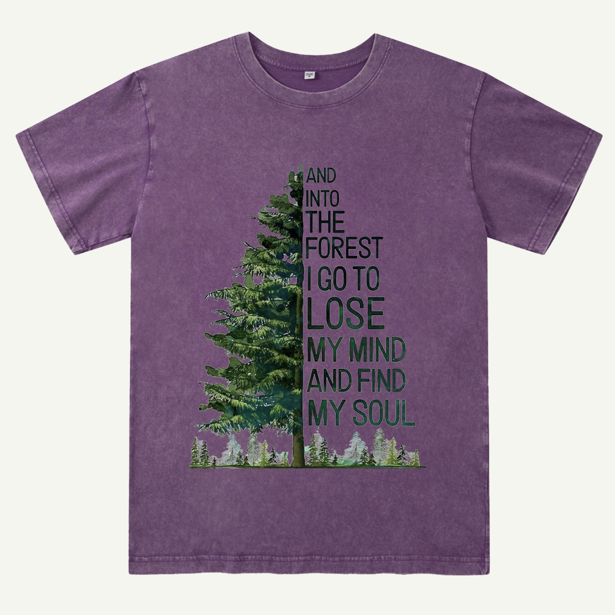 Tree Outdoor Hiking Adventure Forest Nature Washed T-Shirt