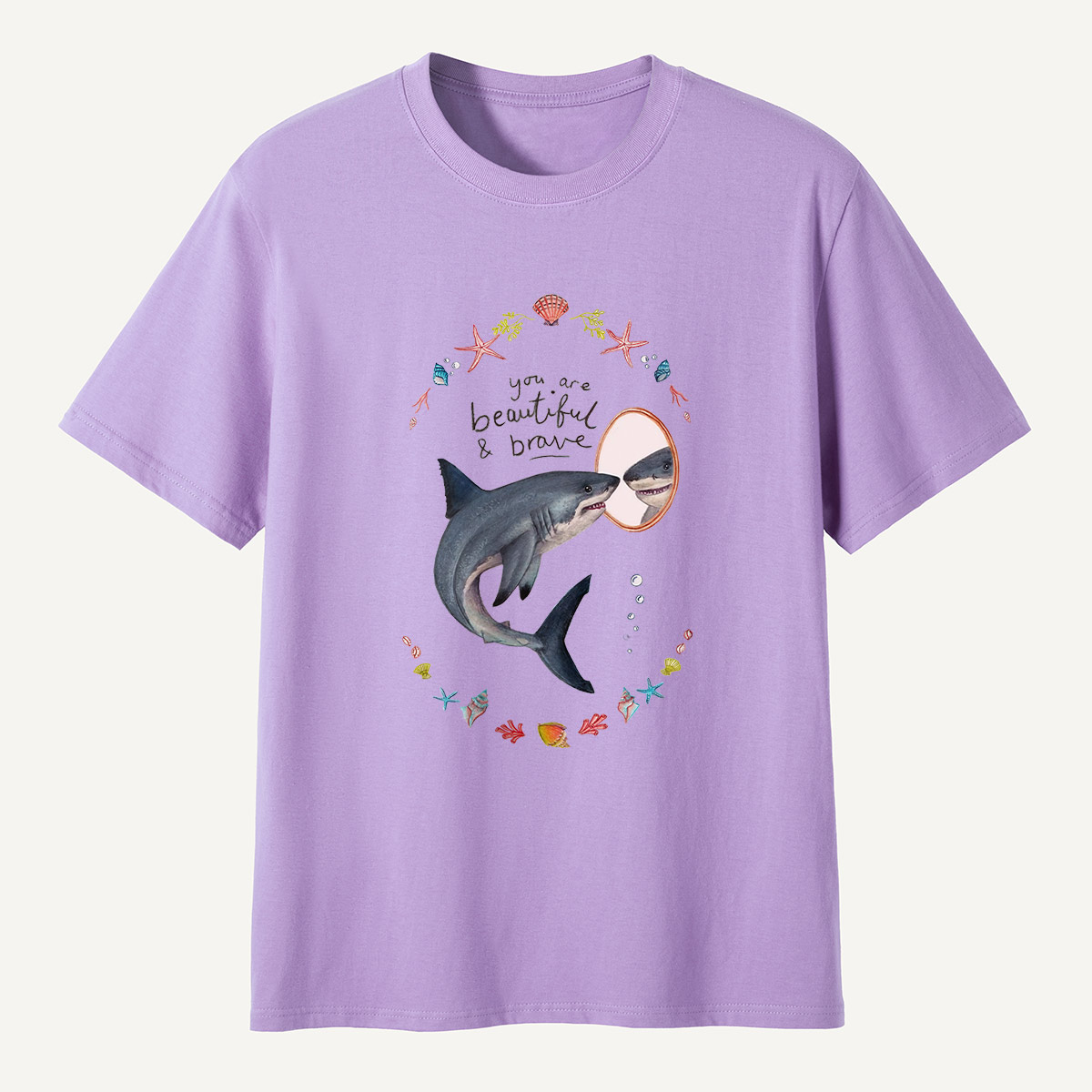 Beautiful and Brave Shark T-Shirt