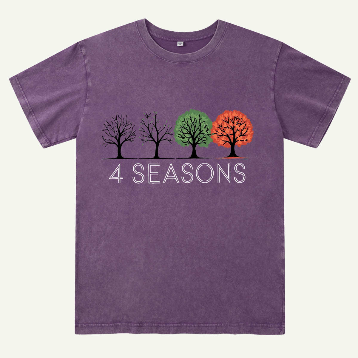 Seasonal Tree Evolution Nature Cycle Washed T-Shirt