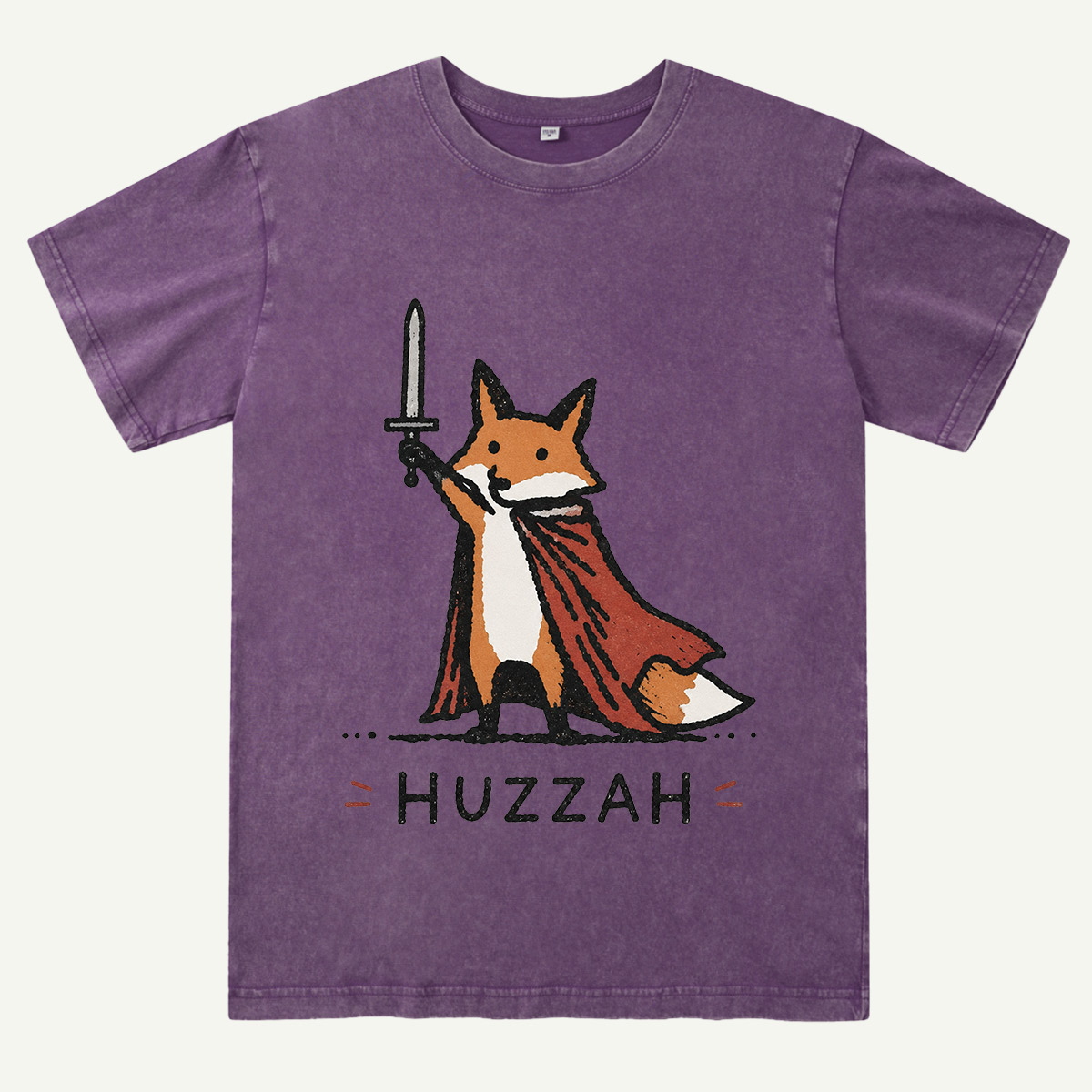 Huzzah Fox Knight Washed T-Shirt