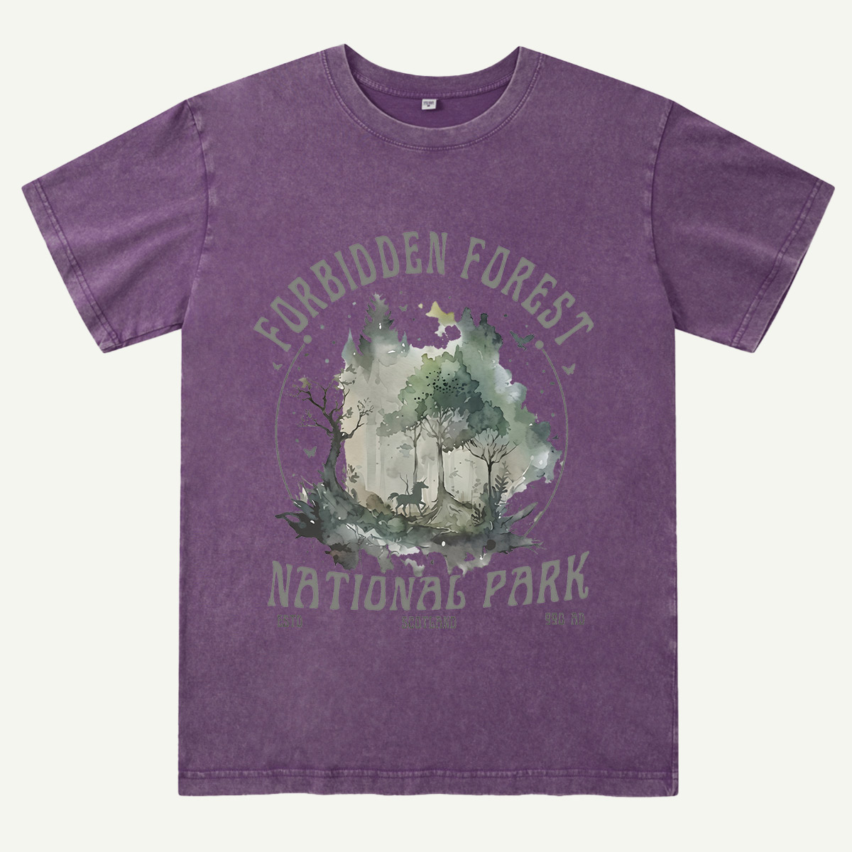 Forbidden Forest National Park Watercolor Washed T-Shirt