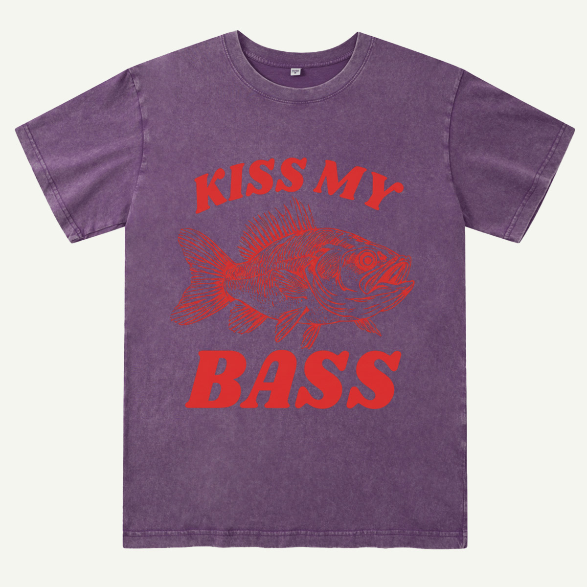 Kiss My Bass Fishing Washed T-Shirt