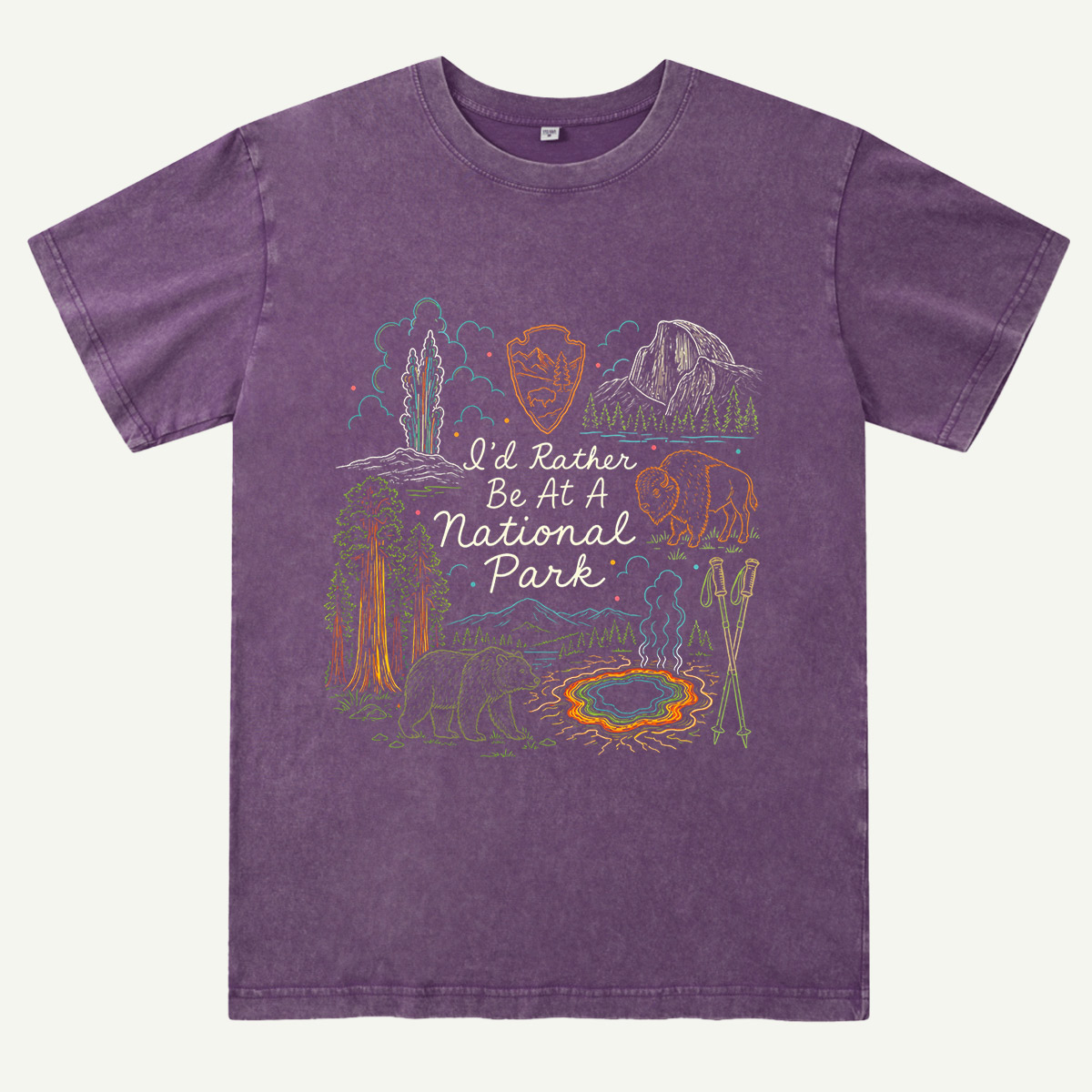 I’d Rather Be at a National Park Washed T-Shirt
