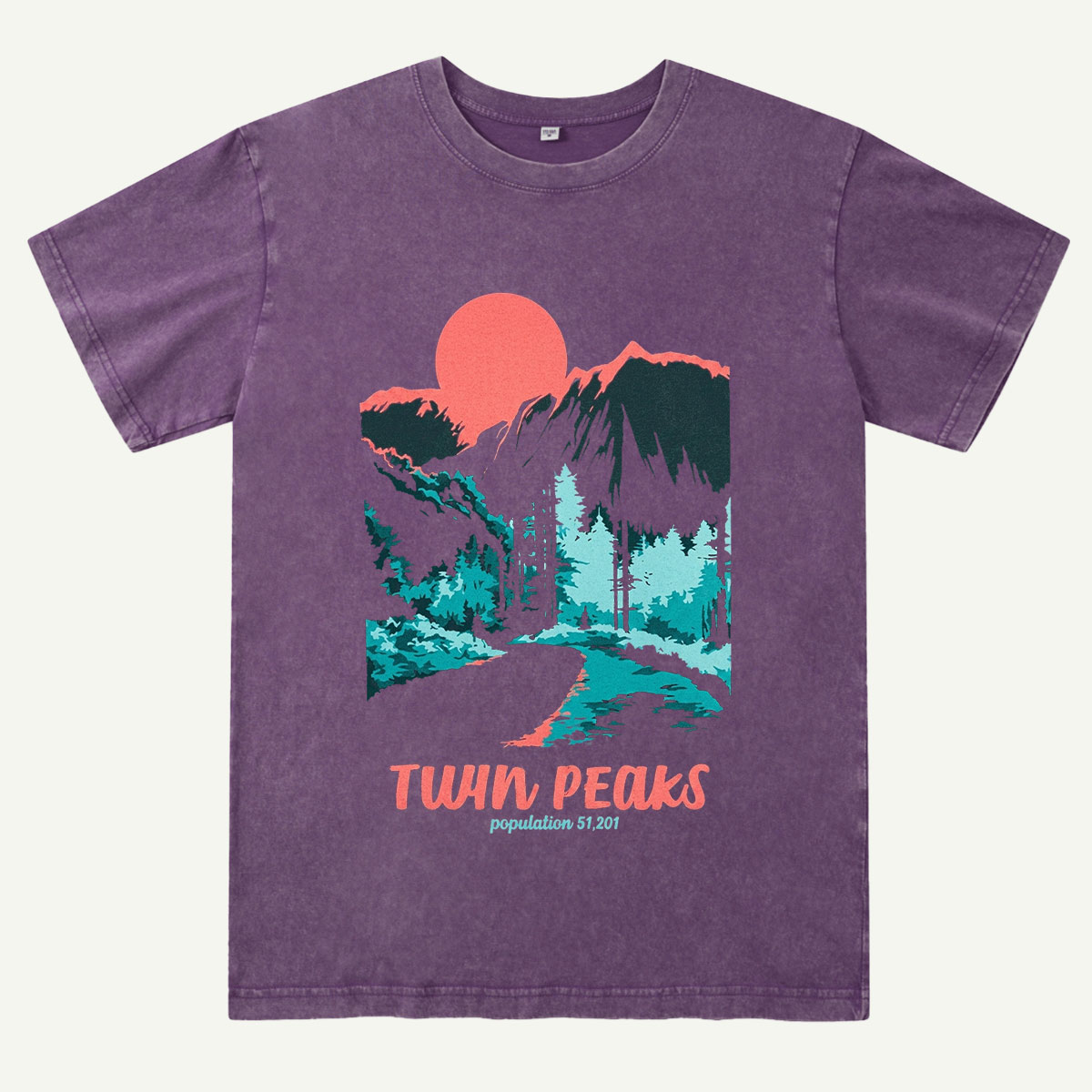 Mountain Sunset Outdoor Forest Washed T-Shirt