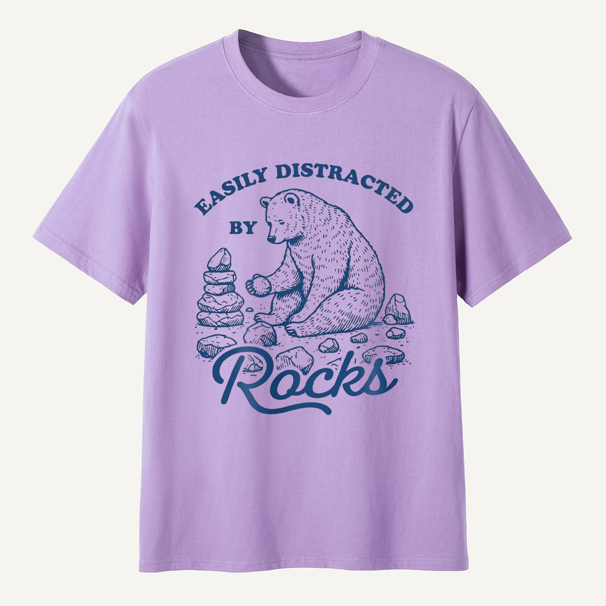 Easily Distracted By Rocks Bear T-Shirt