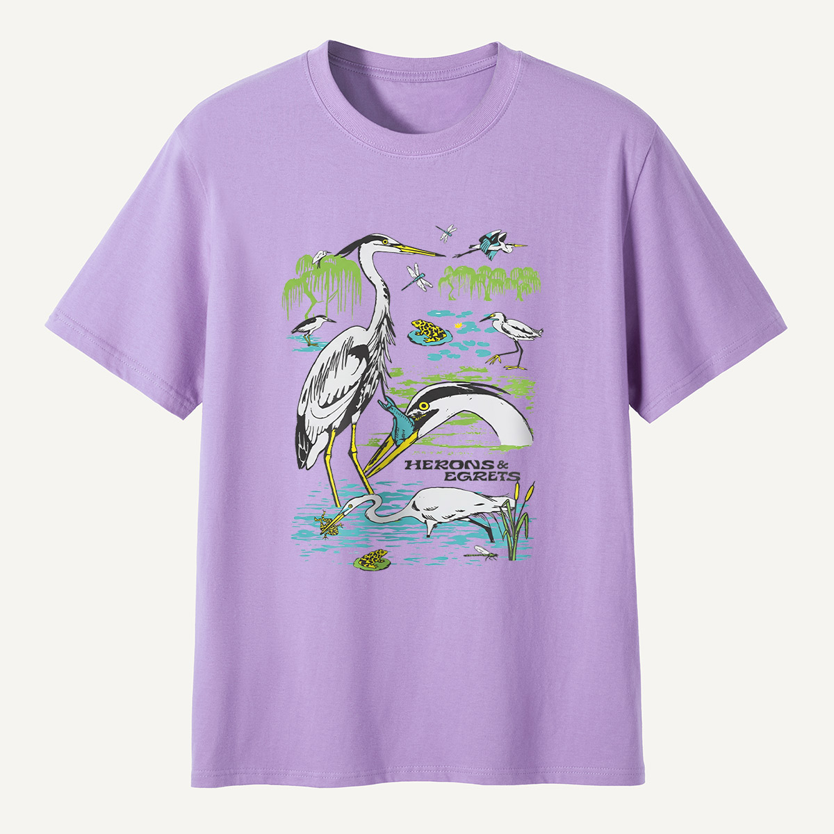 Heron Wetland Wildlife Waterbird T-Shirt