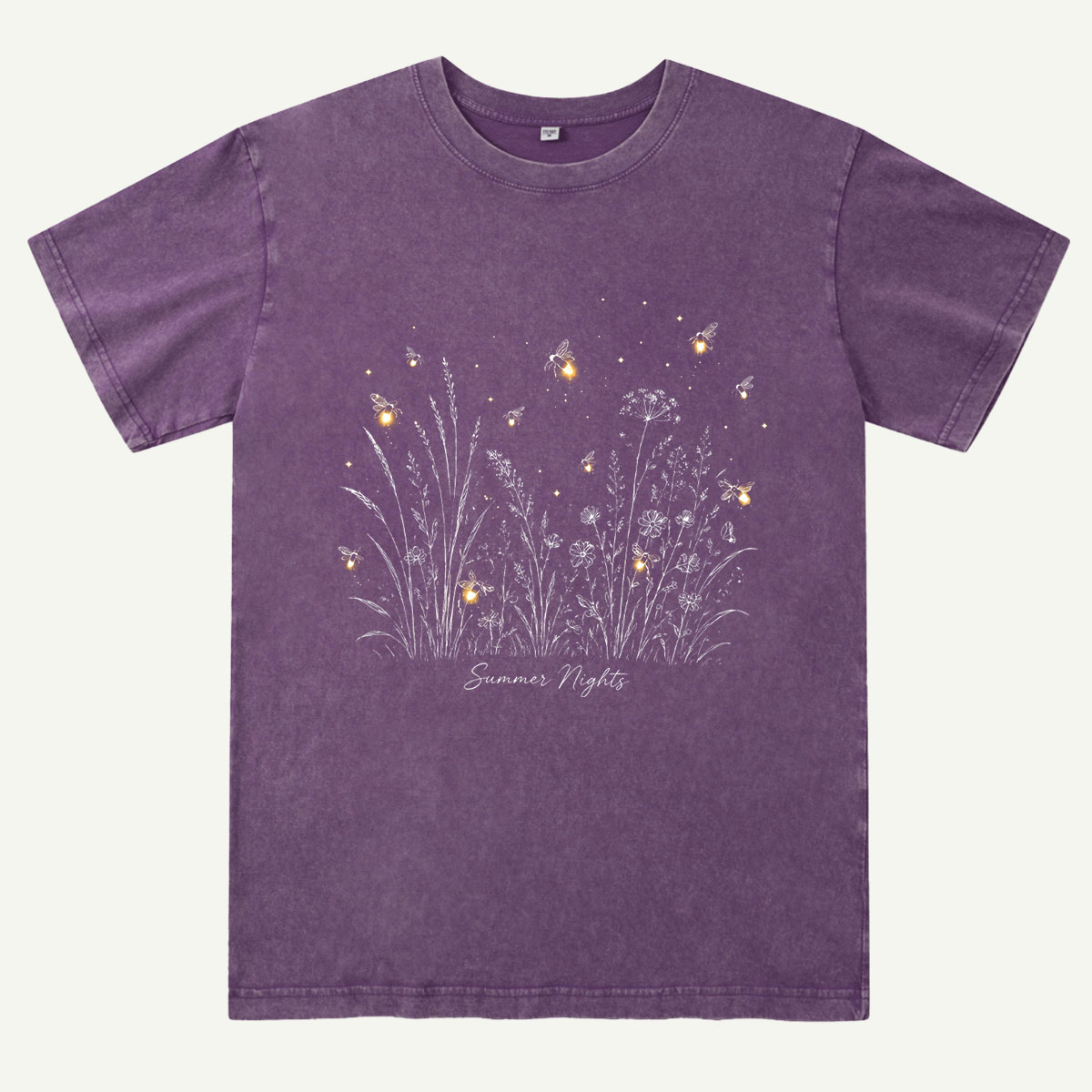 Firefly Summer Night Meadow Washed T-Shirt
