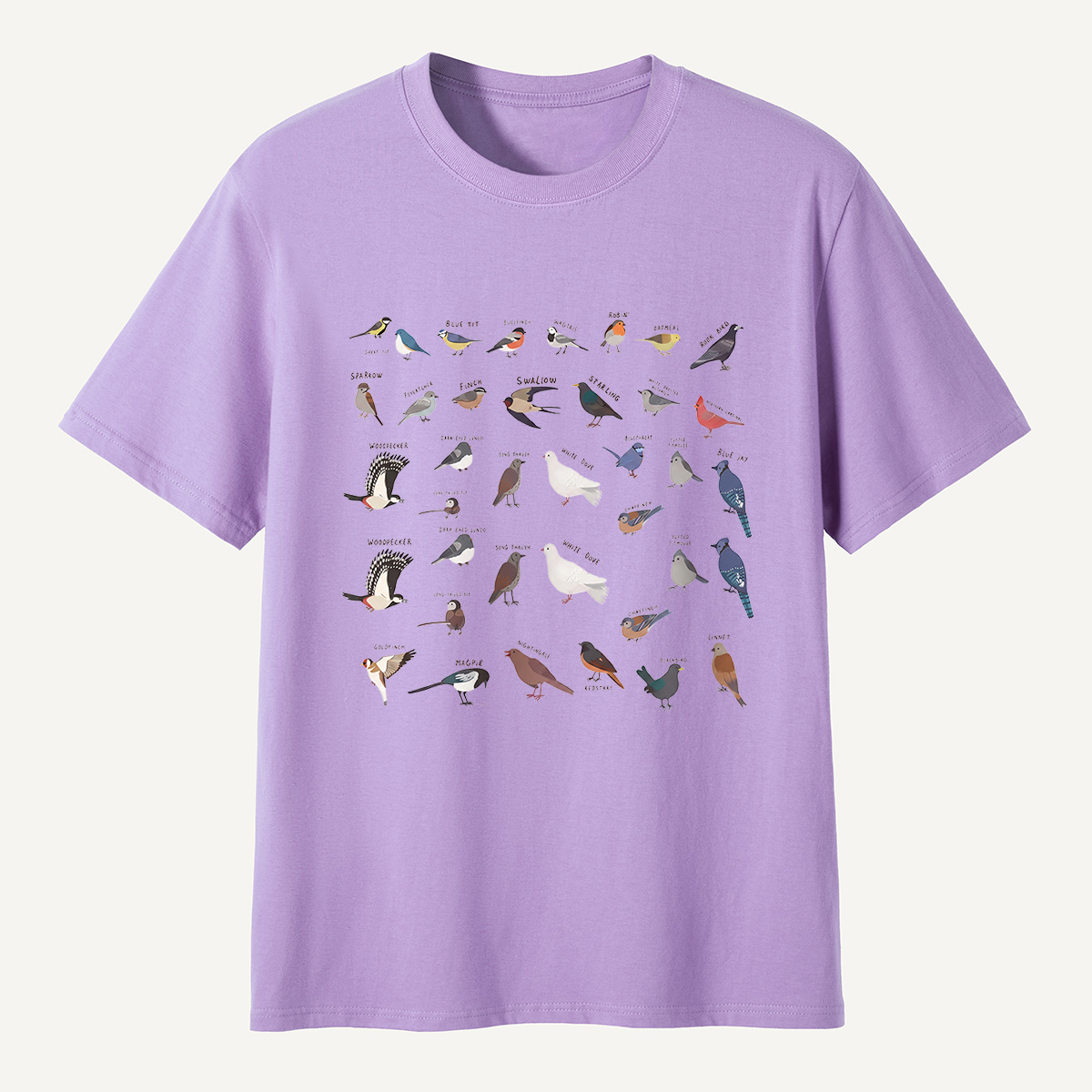 MDCTBYWY26071702Full Wrap Bird Species Guide T-Shirt