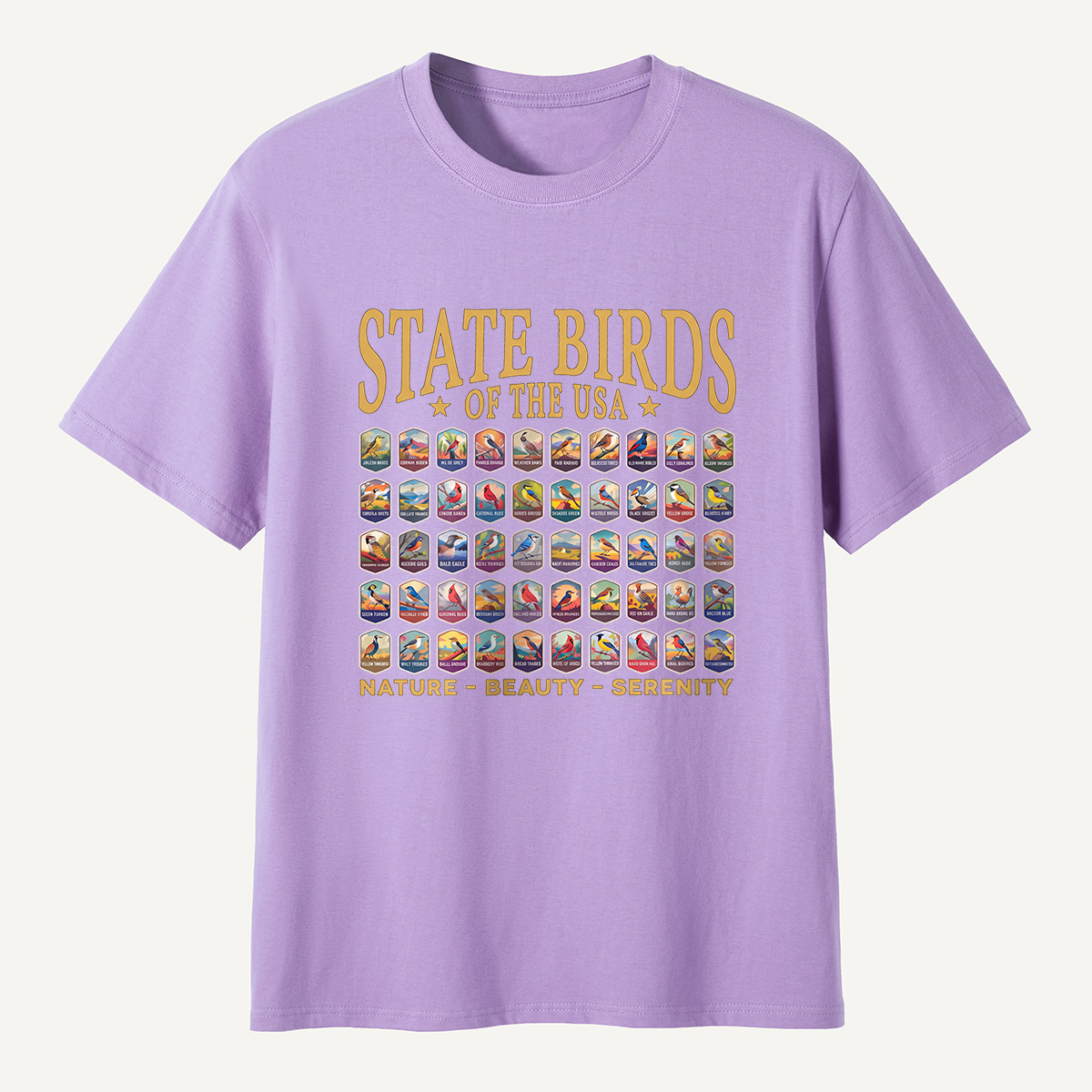 MDCTBYWY26071704State Birds of the USA T-Shirt