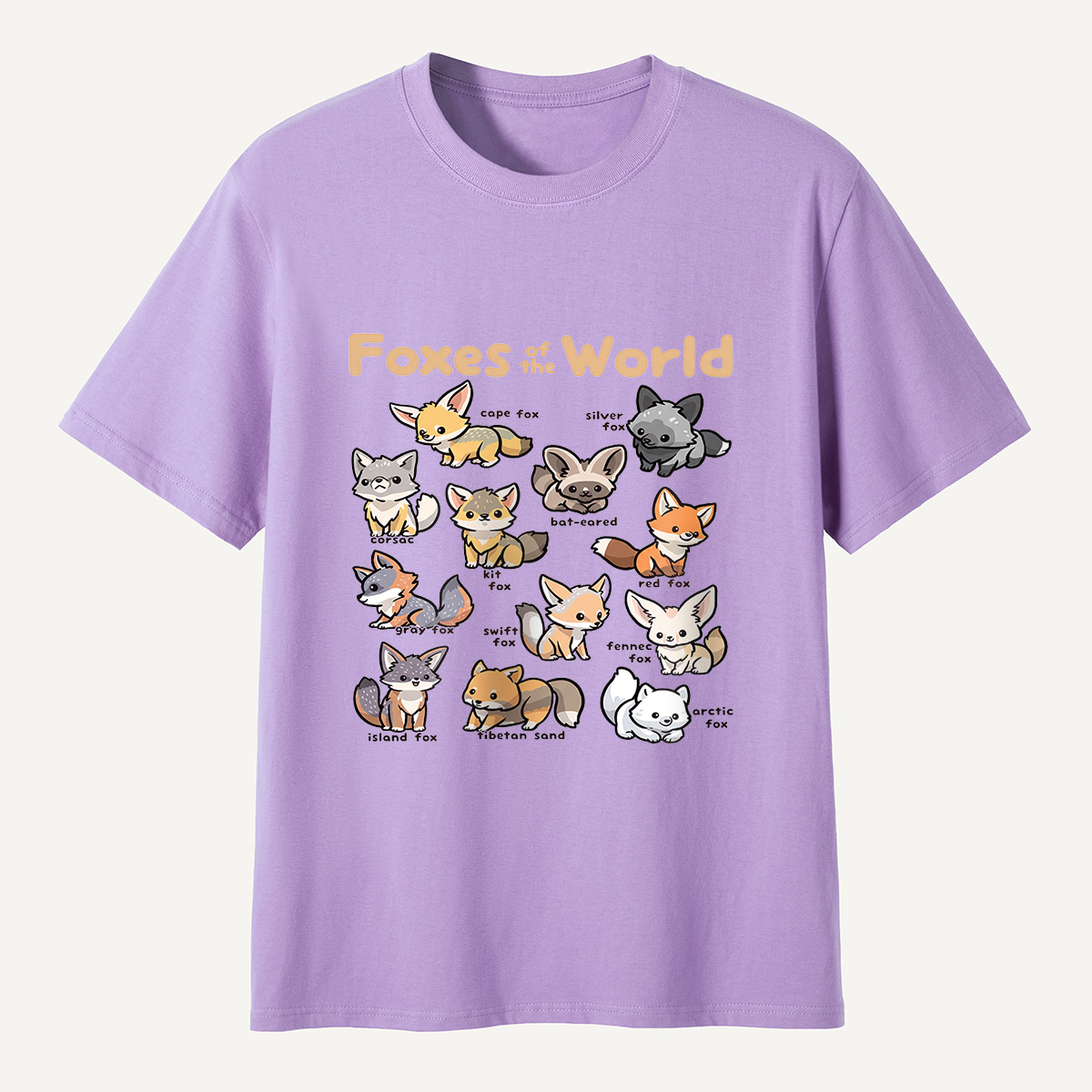 MDCTBYWY26072202 Foxes of the World T-Shirt