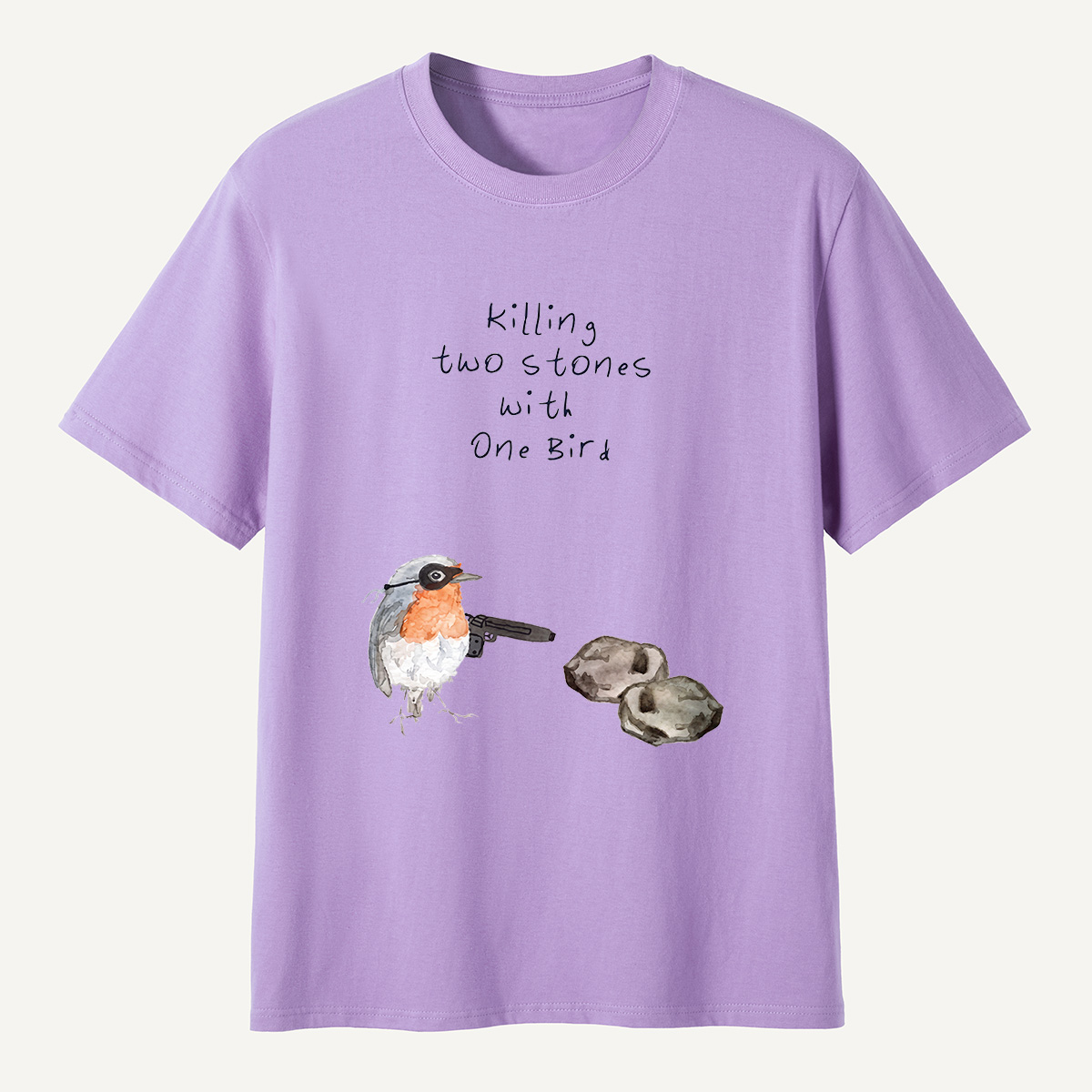 MDCTBYWY26072205 Killing Two Stones with One Bird T-Shirt