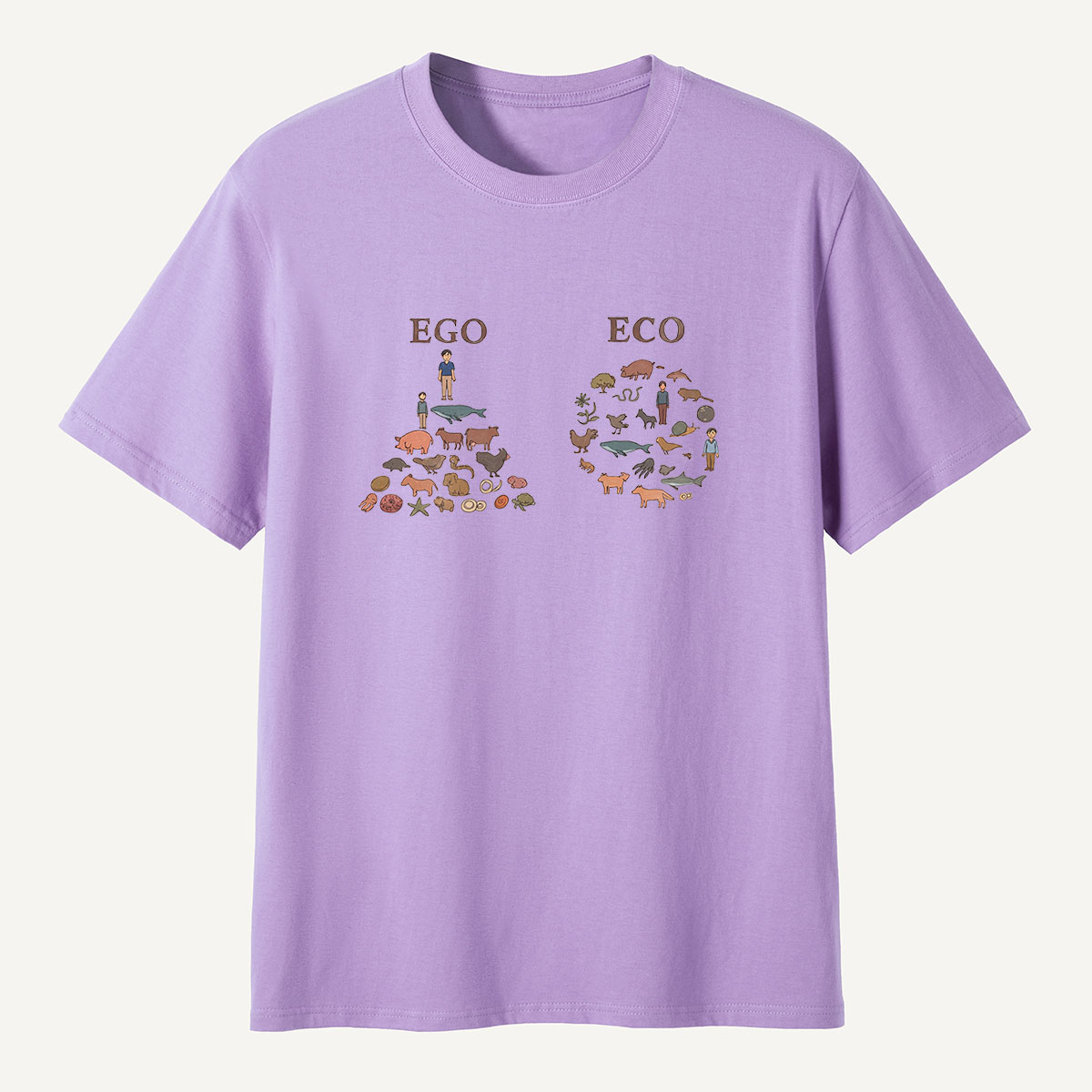 MDCTBYWY26072406 Ego vs Eco T-Shirt