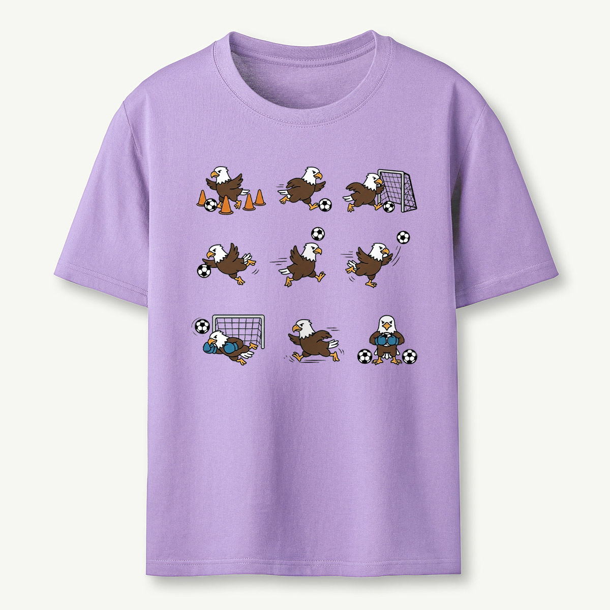 Funny Bald Eagle Soccer T‑Shirt