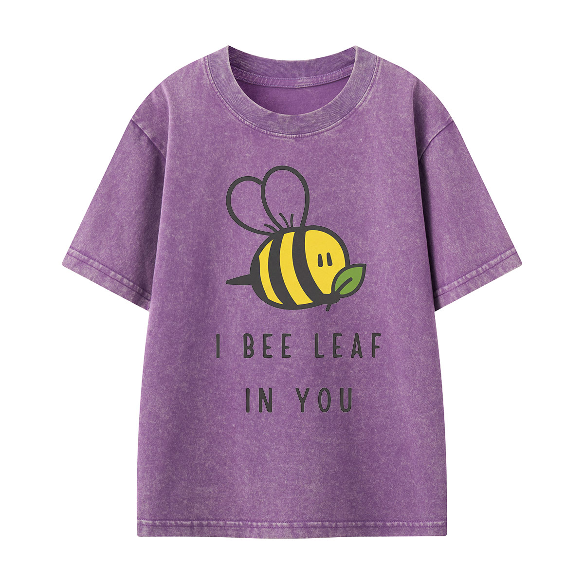 I Bee Leaf In You Kids Washed T-Shirt