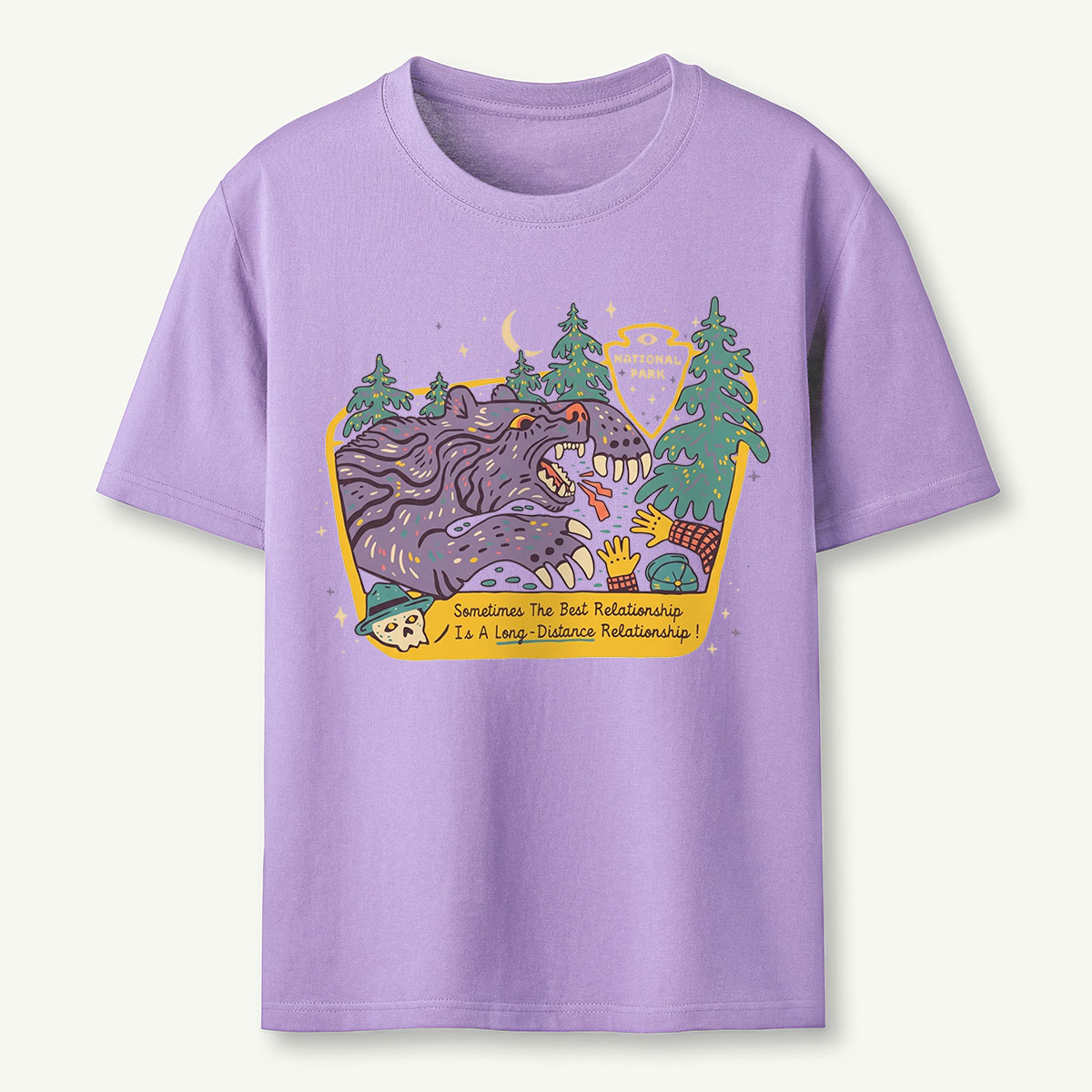 Vintage Bear Forest Nation Park After Dark T-Shirt