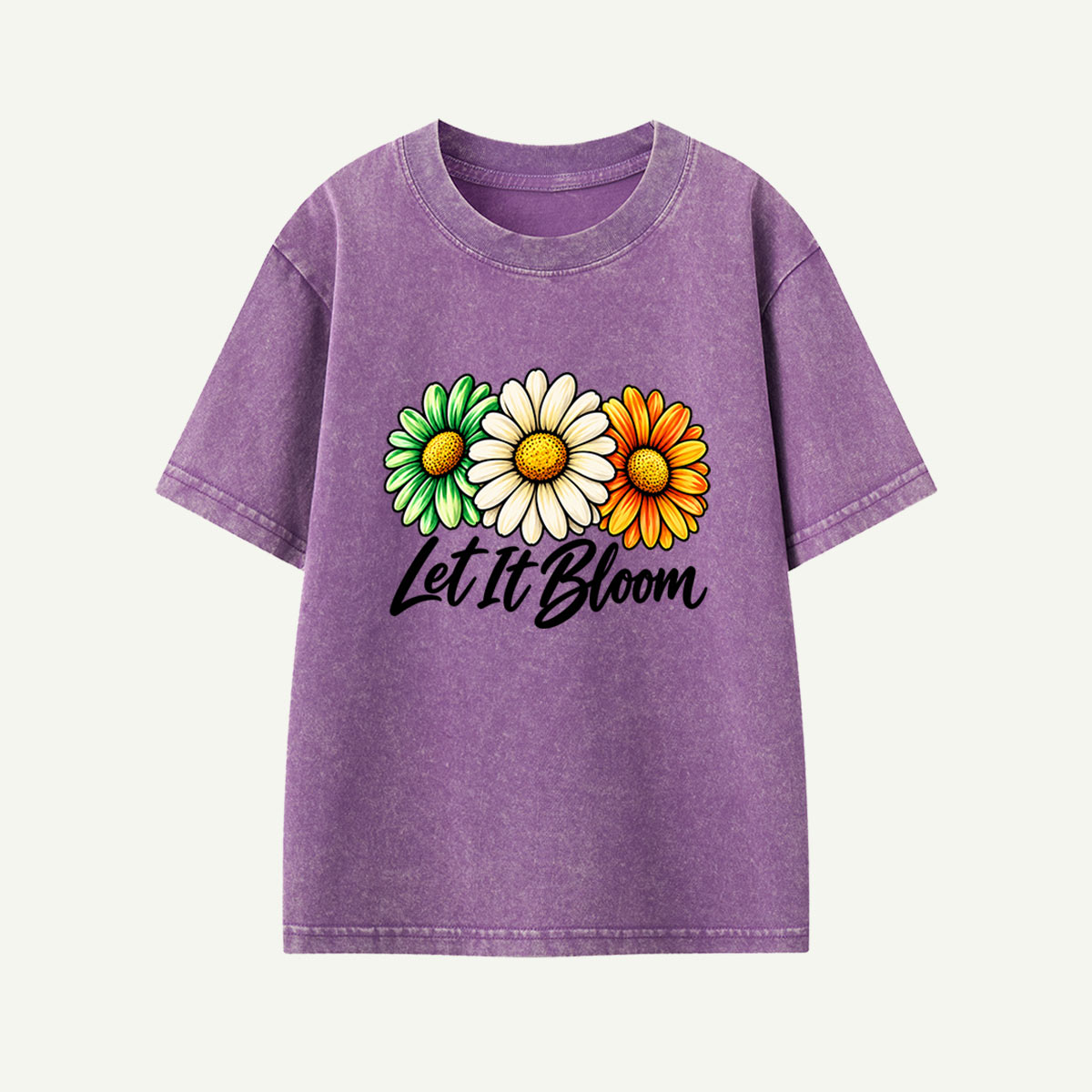 Life Is Good Floral Daisy Kids Washed T-Shirt