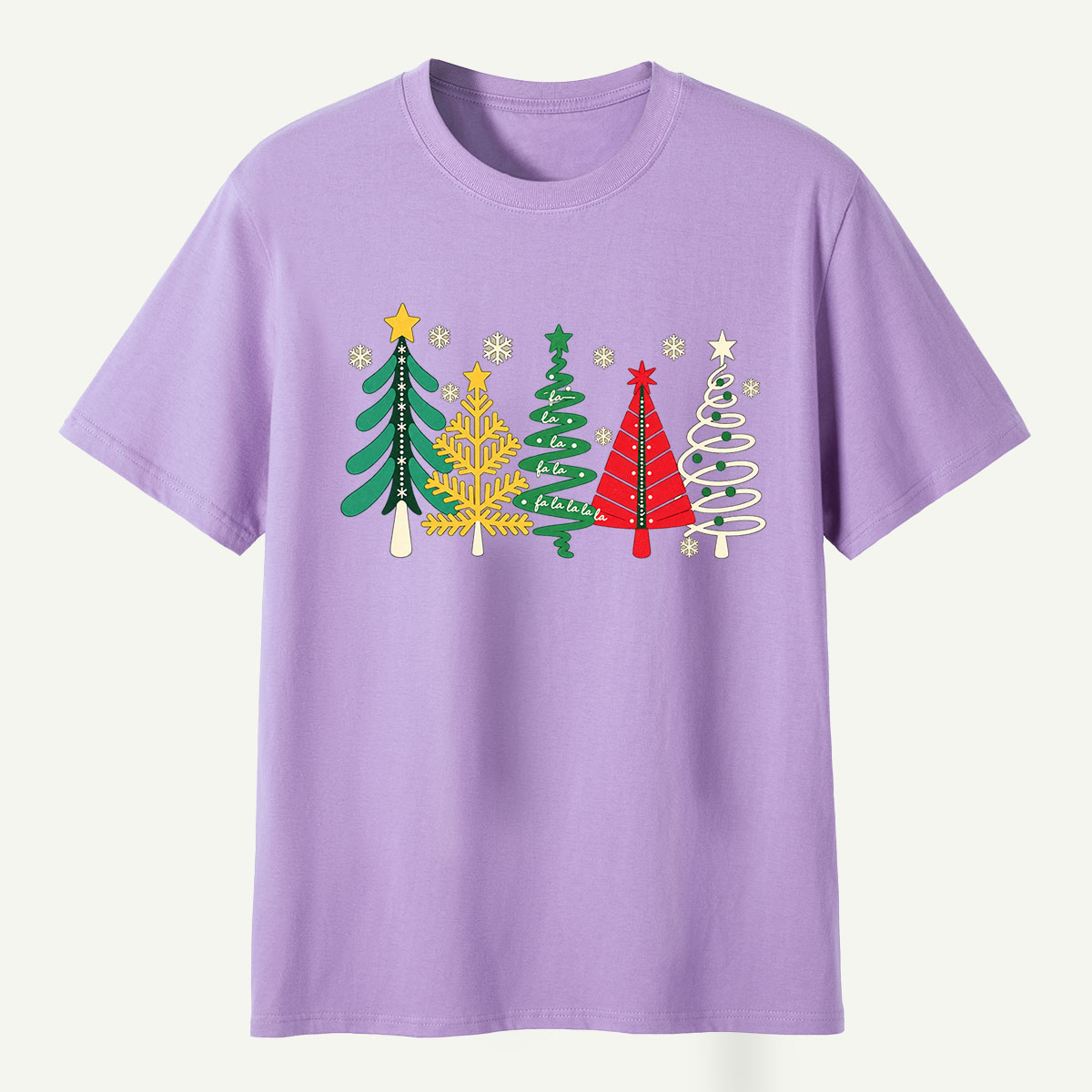 Retro Colorful Christmas Tree Collection T-Shirt