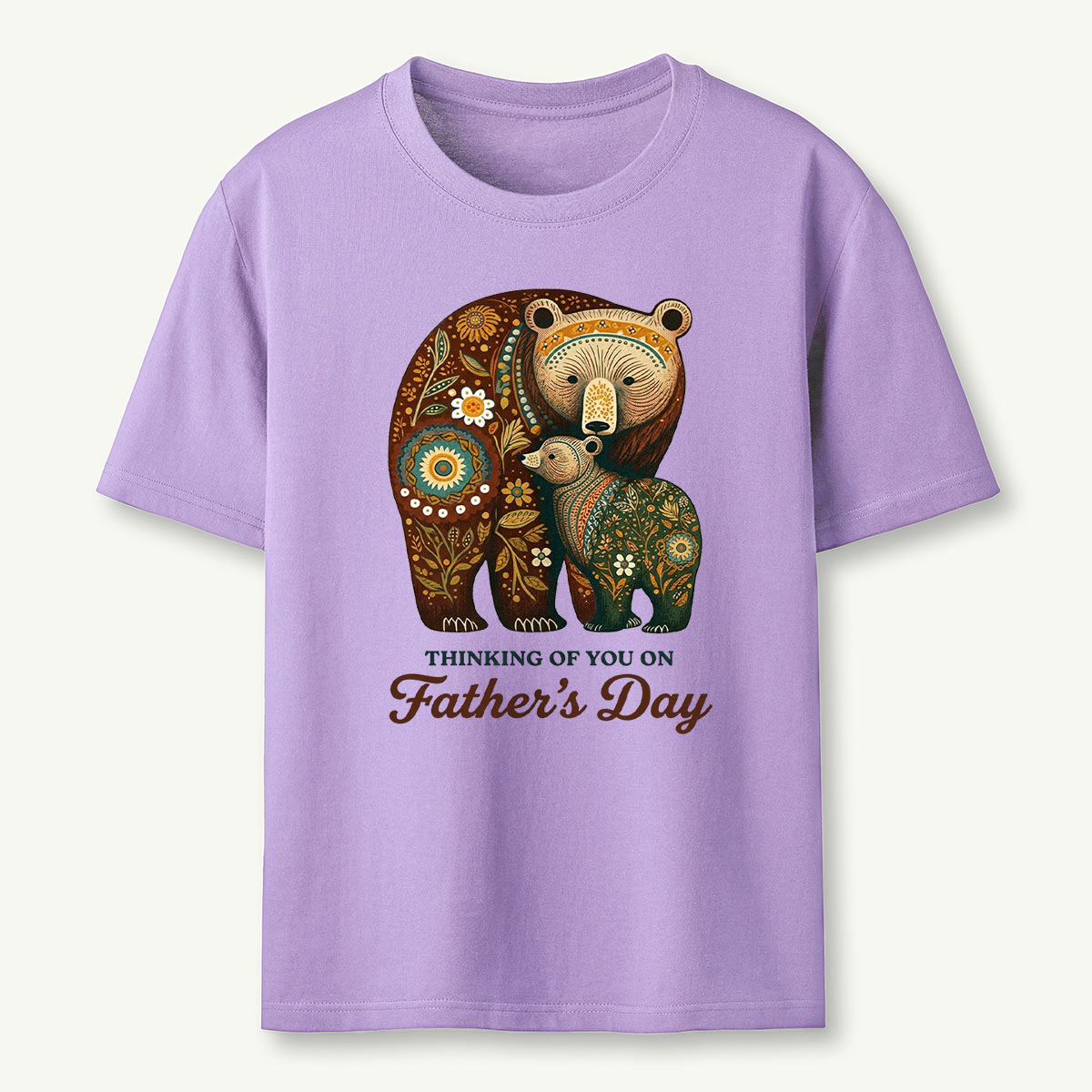 Father’s Day Bear Family Floral T-Shirt