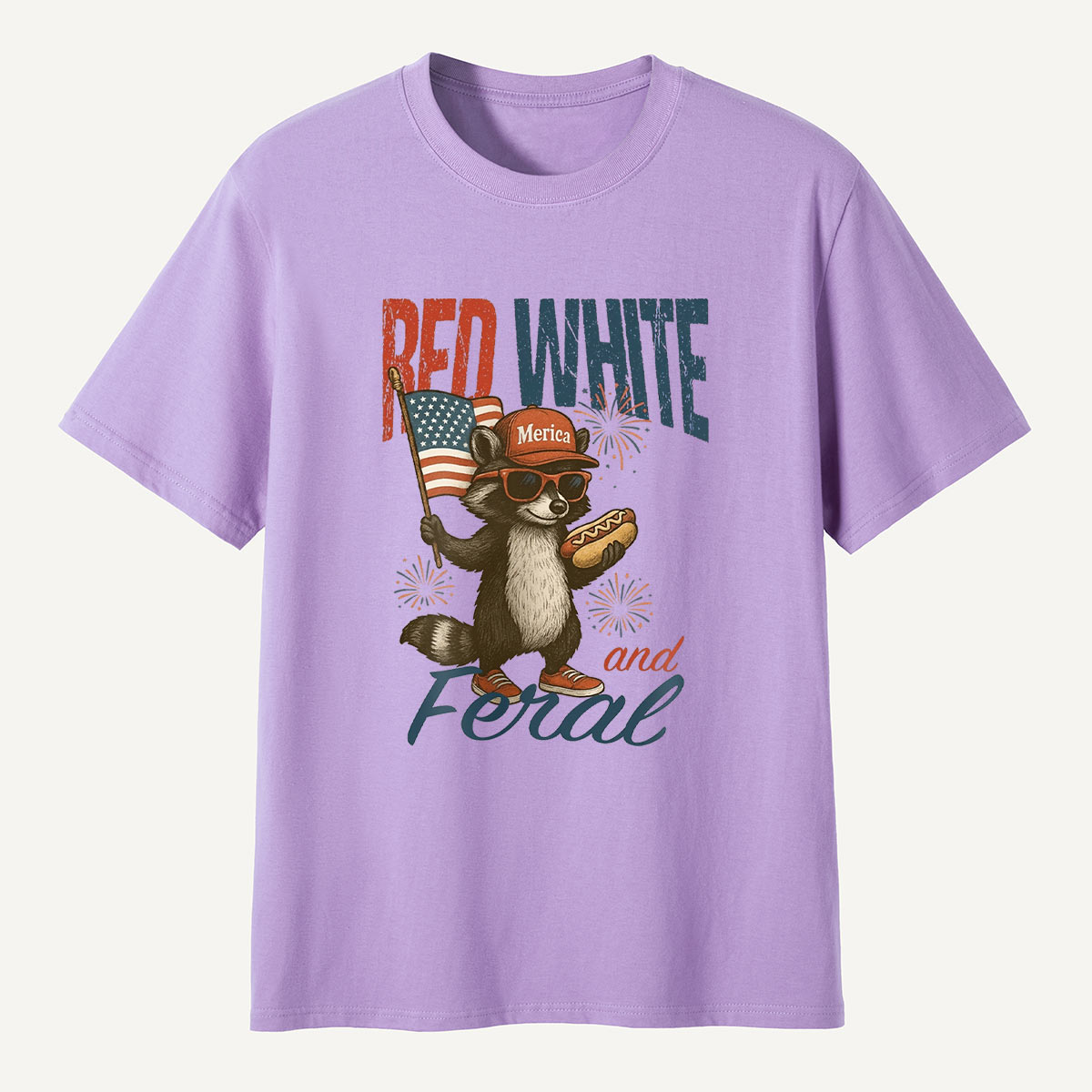 America Flag Raccoon T-Shirt