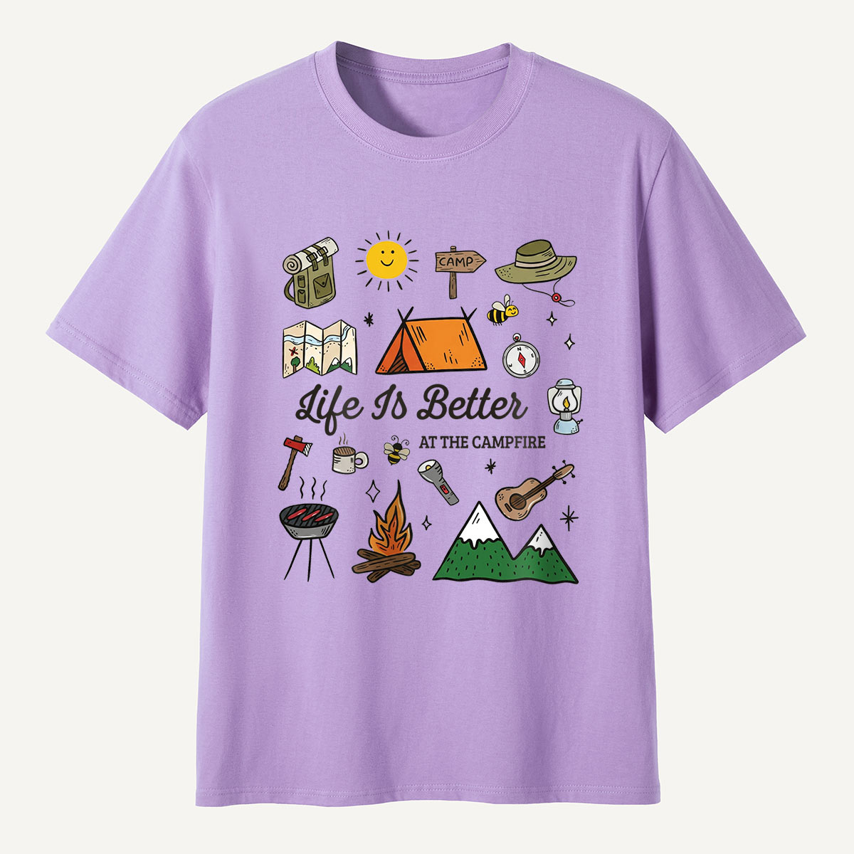 Life Is Better at the Campfire Camping T-Shirt