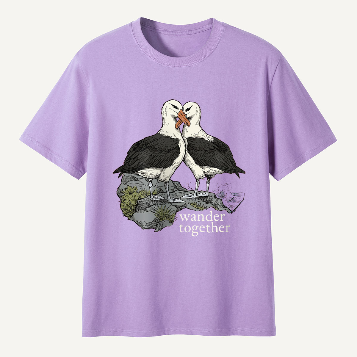 Two Seabirds Wander Together T-Shirt