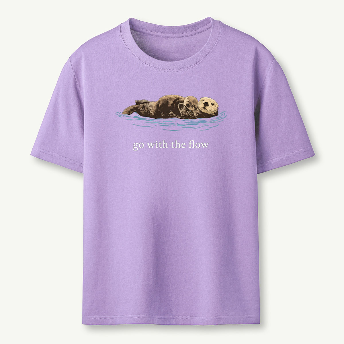 Go With The Flow Sea Otter Wildlife Nature T-Shirt