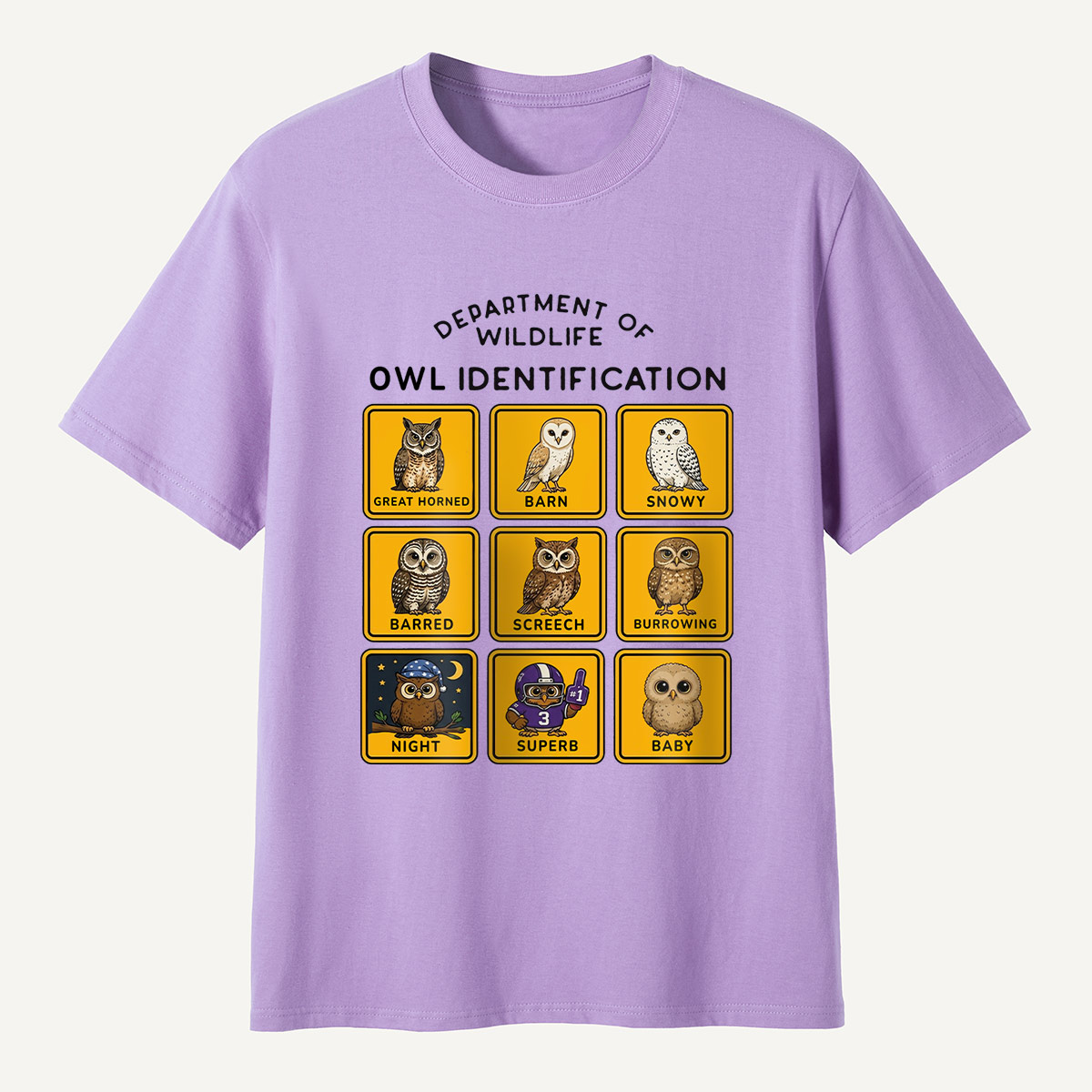Department of Wildlife Owl Identification T-Shirt